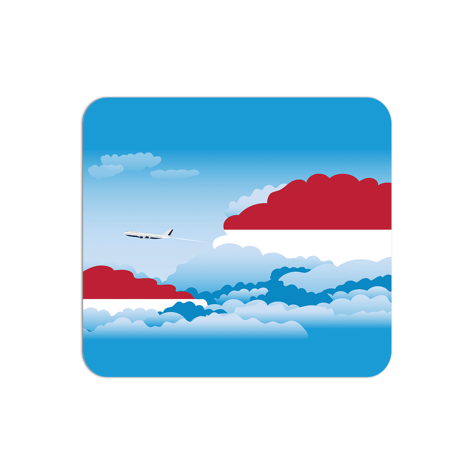 Indonesia Airplane Airport Flight Day Clouds Mousepad 