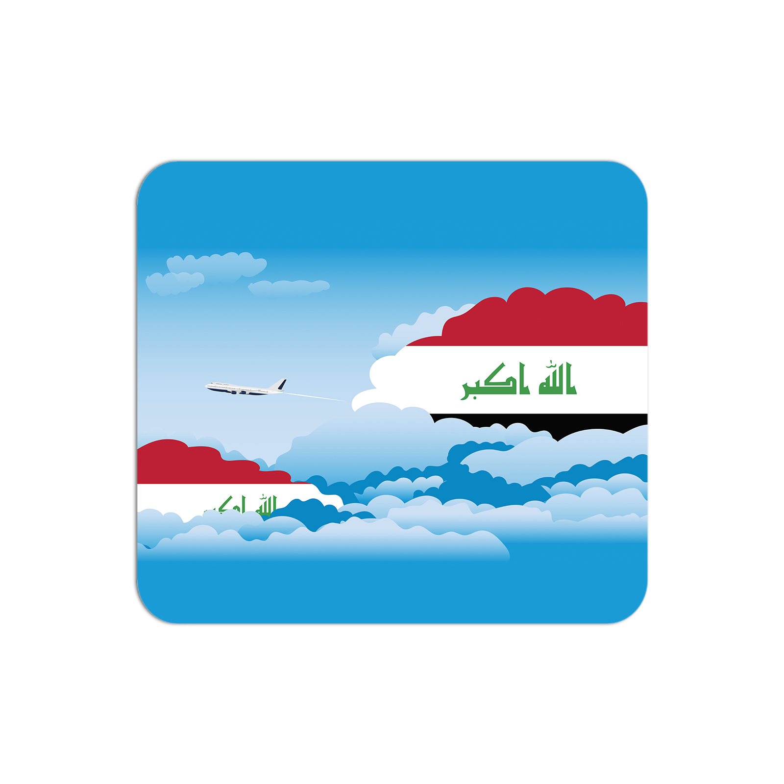 Iraq Airplane Airport Flight Day Clouds Mousepad 