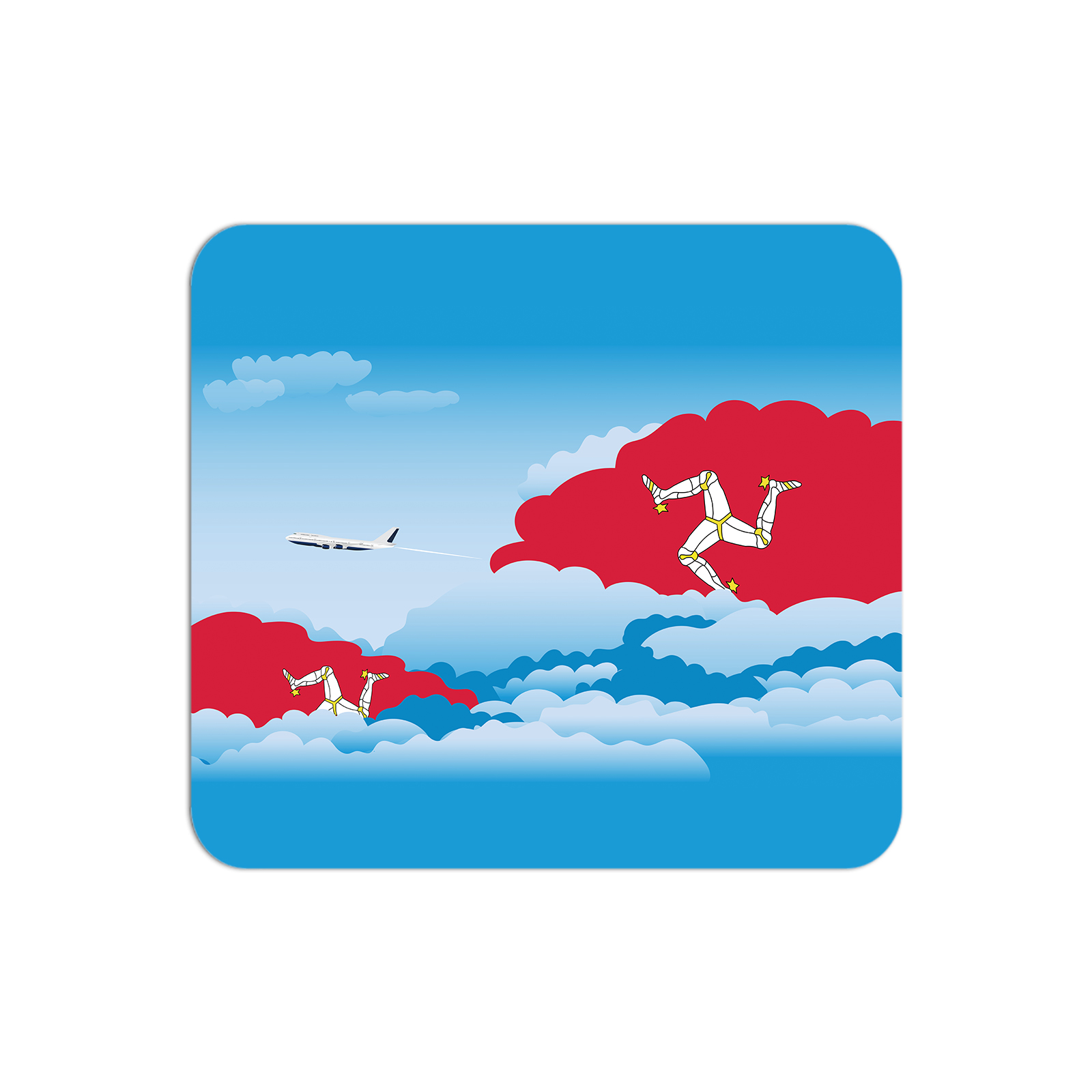 Isle of Man Airplane Airport Flight Day Clouds Mousepad 