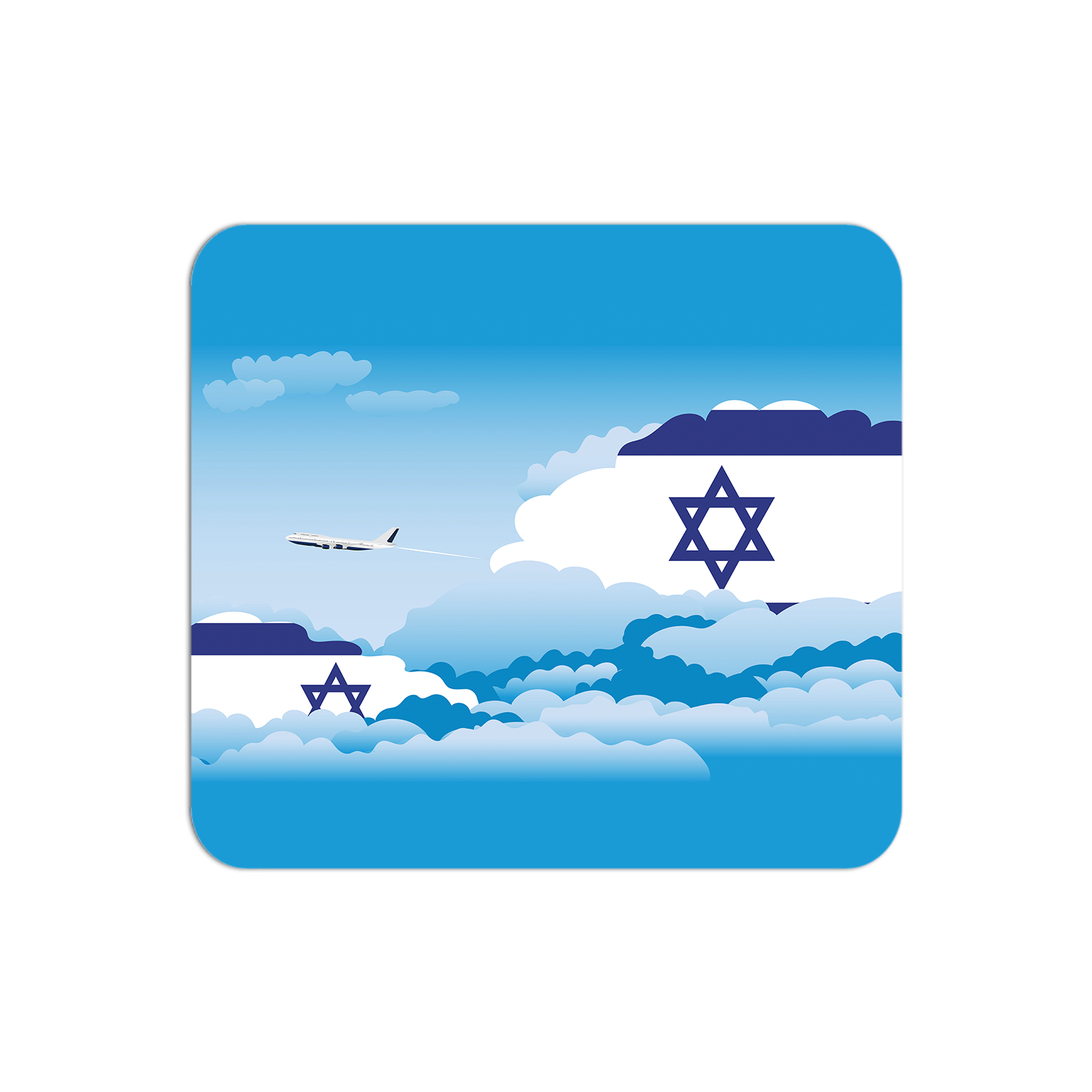 Israel Airplane Airport Flight Day Clouds Mousepad 