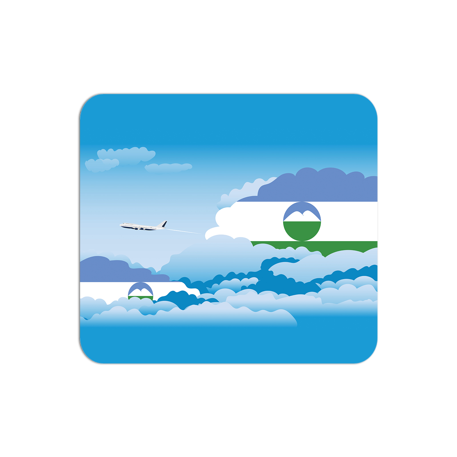 Kabardino Balkaria Airplane Airport Flight Day Clouds Mousepad 