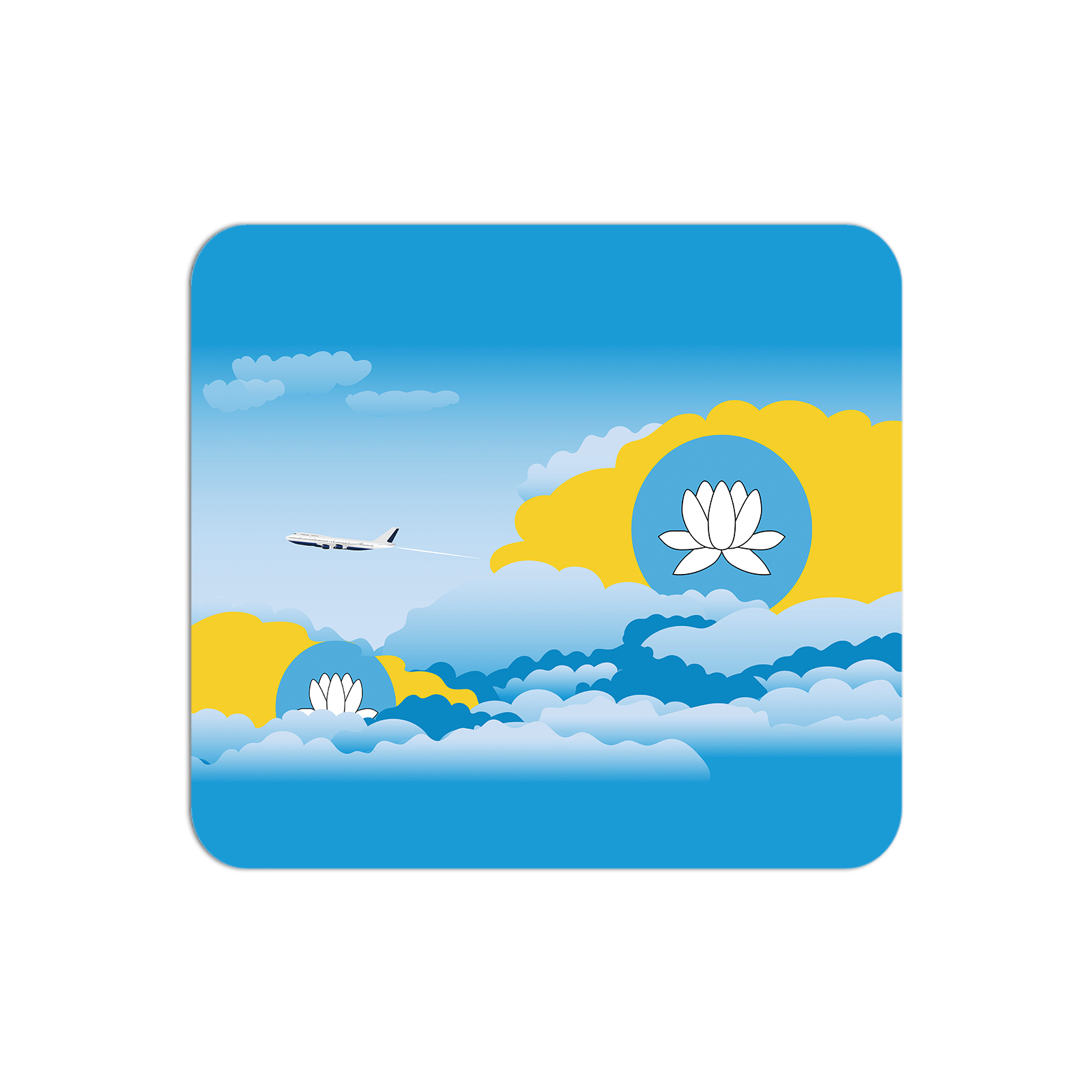 Kalmykia Airplane Airport Flight Day Clouds Mousepad 