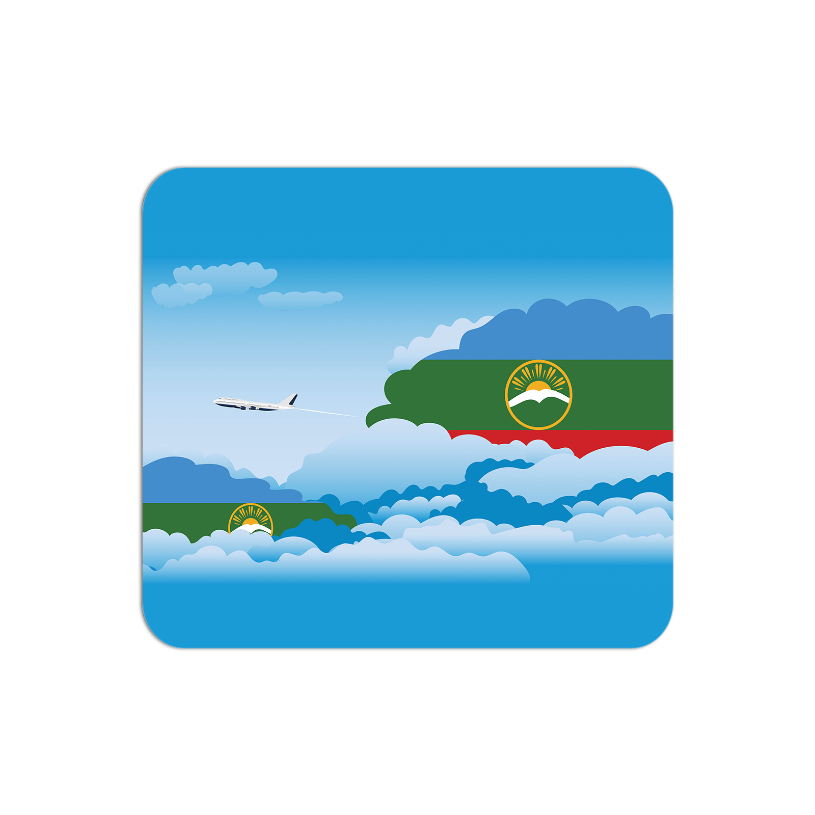 Karachay Cherkessia Airplane Airport Flight Day Clouds Mousepad 