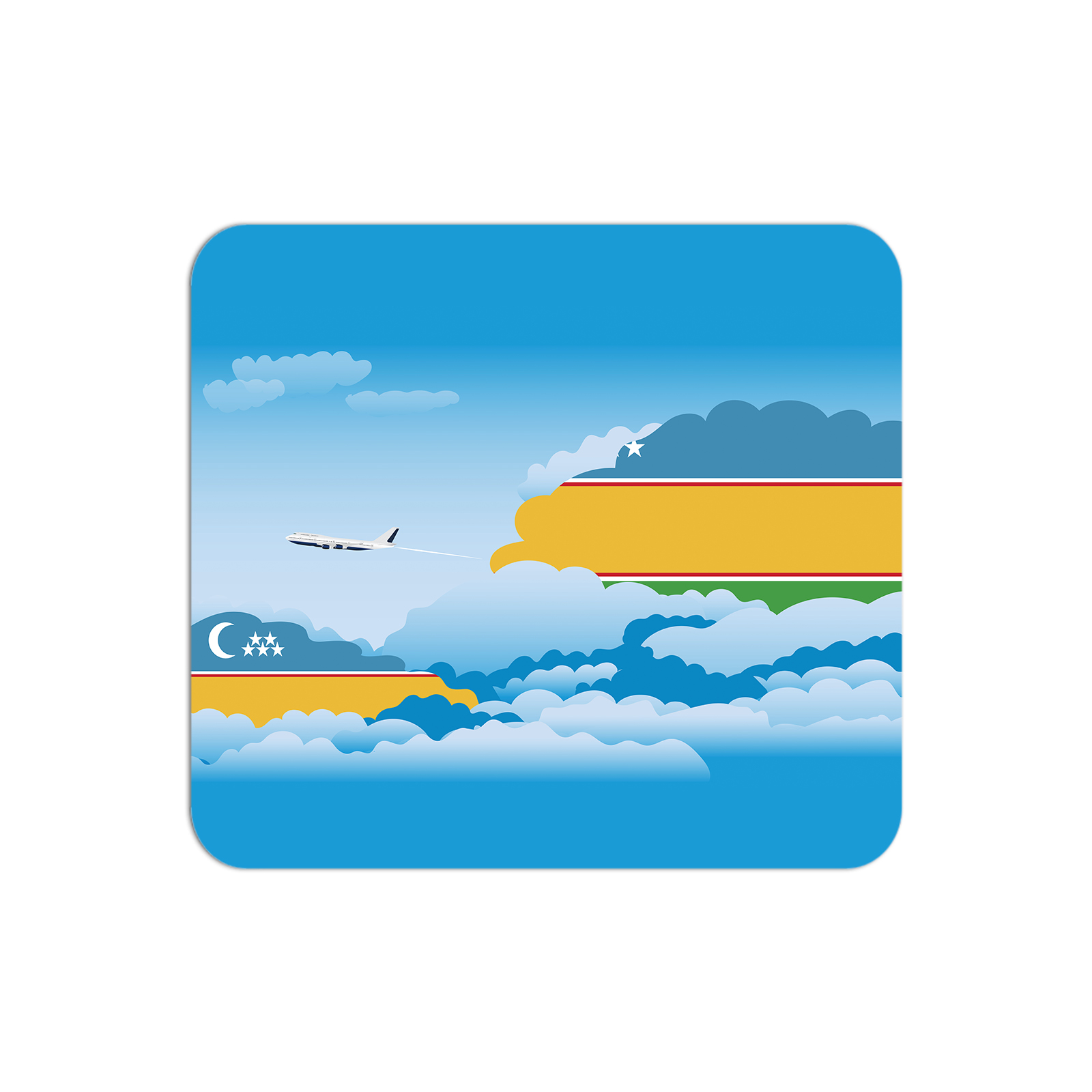Karakalpakstan Airplane Airport Flight Day Clouds Mousepad 