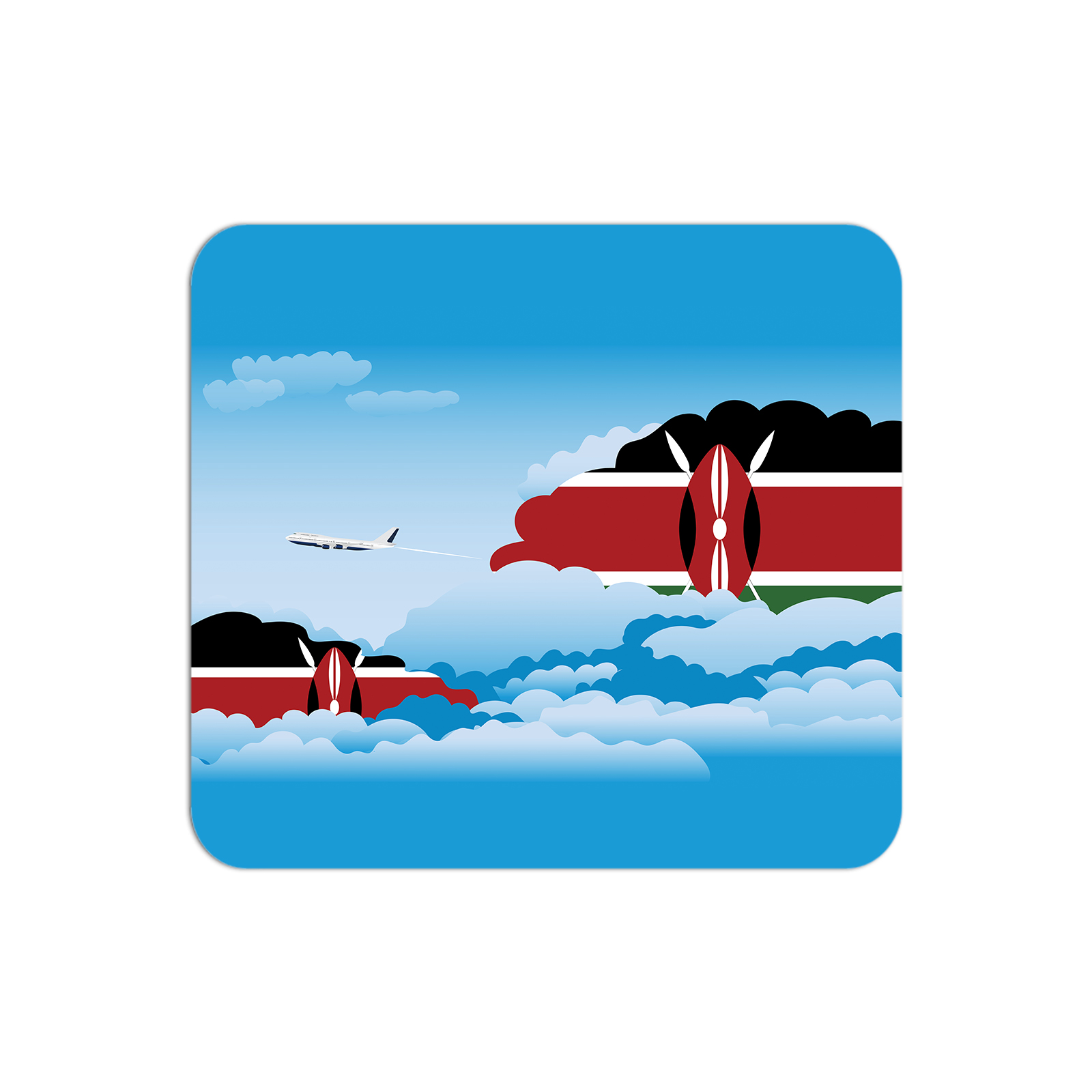 Kenya Airplane Airport Flight Day Clouds Mousepad 