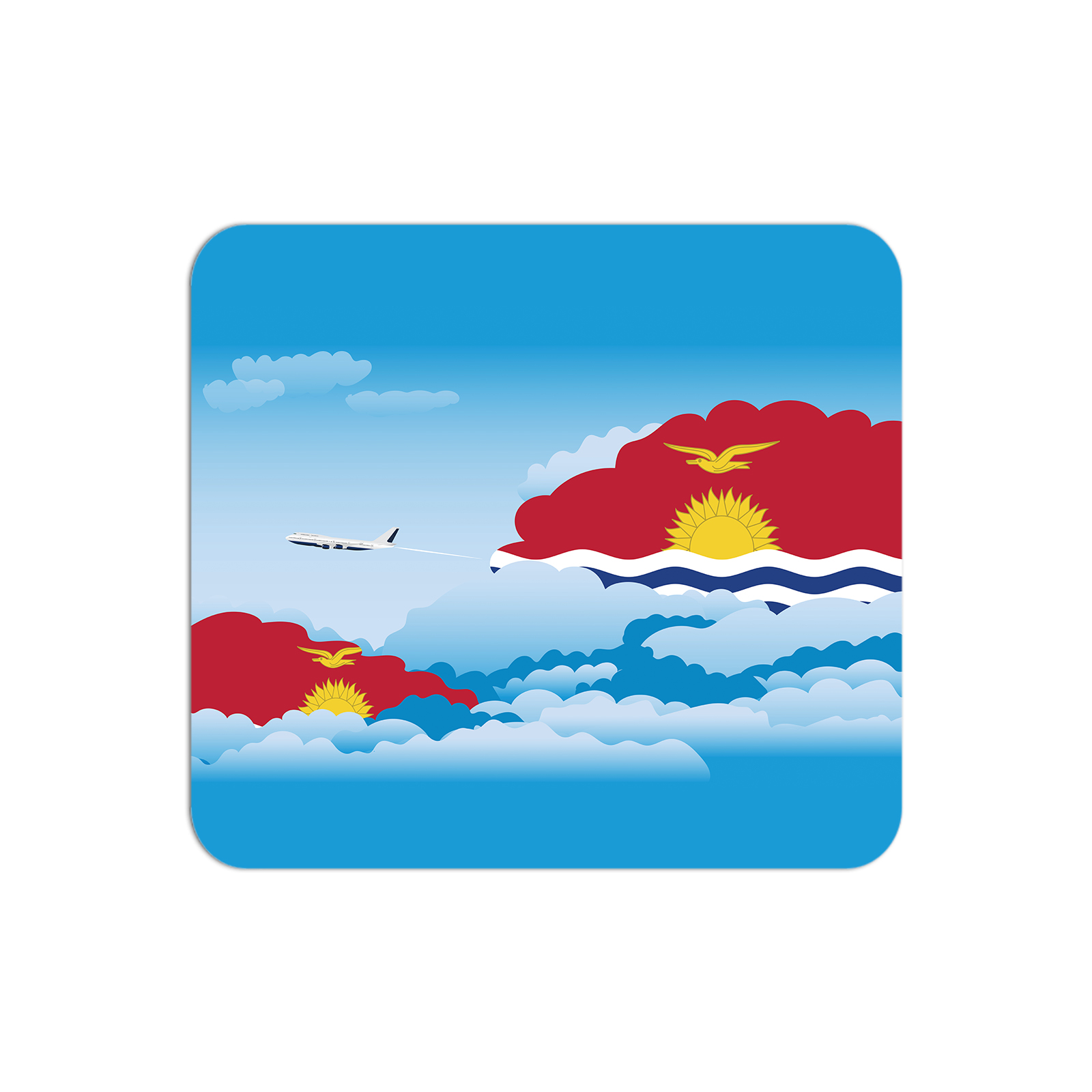 Kiribati Airplane Airport Flight Day Clouds Mousepad 