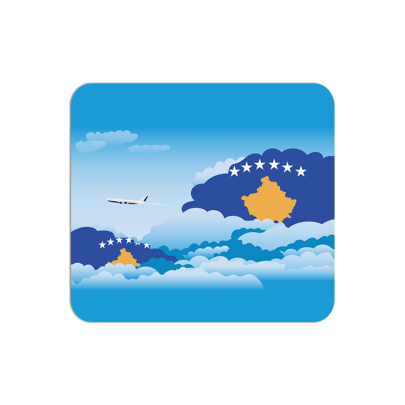 Kosovo Airplane Airport Flight Day Clouds Mousepad 