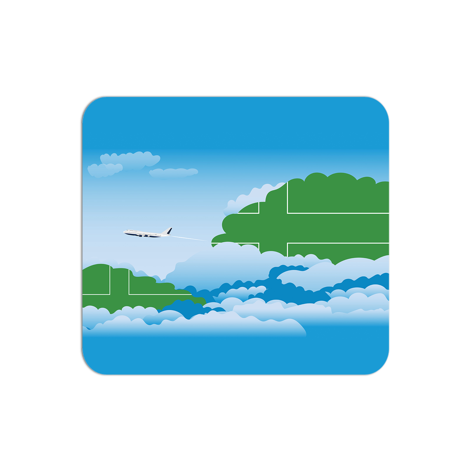 Ladonia Airplane Airport Flight Day Clouds Mousepad 