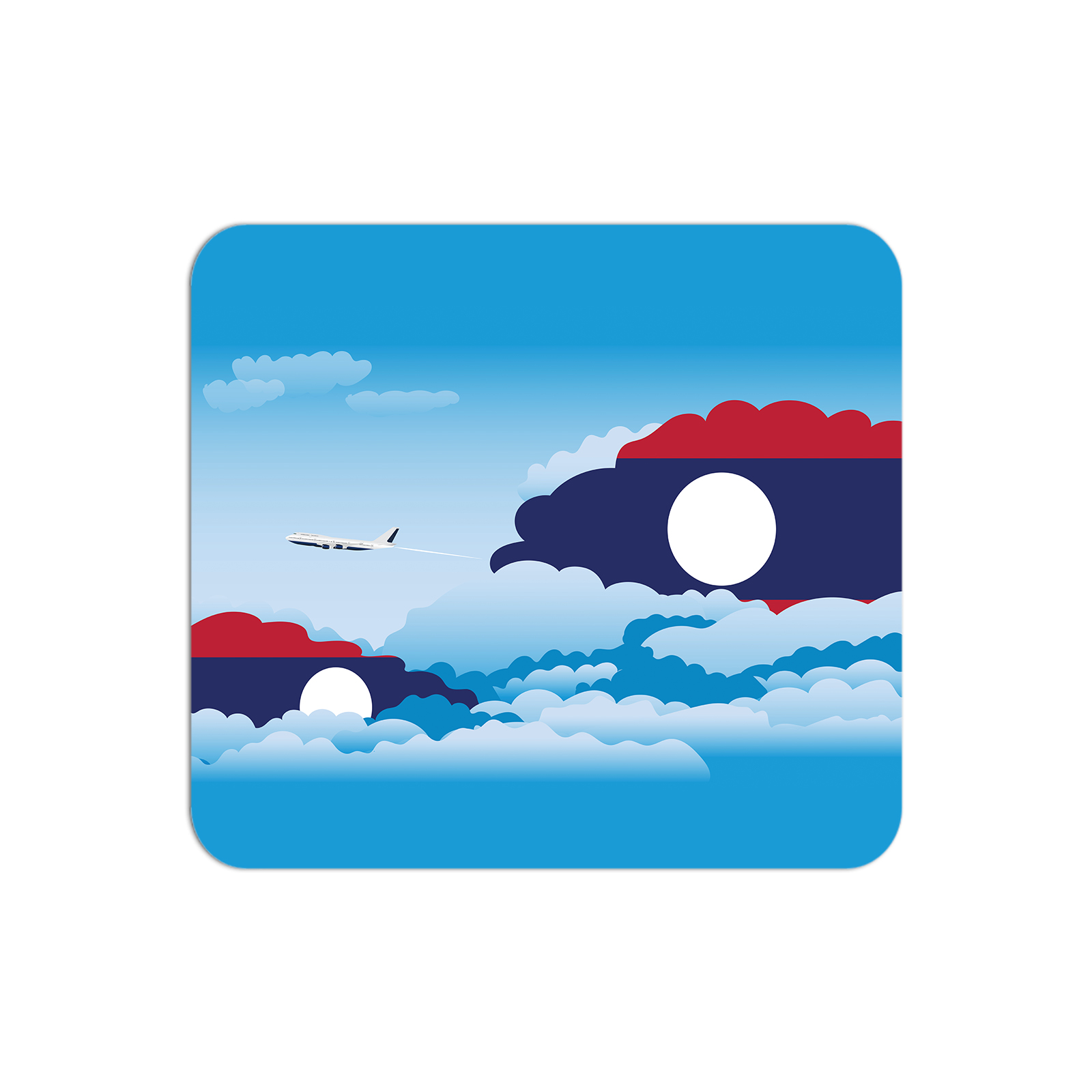 Laos Airplane Airport Flight Day Clouds Mousepad 