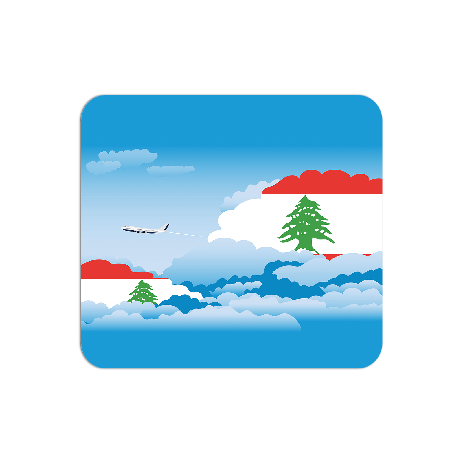 Lebanon Airplane Airport Flight Day Clouds Mousepad 