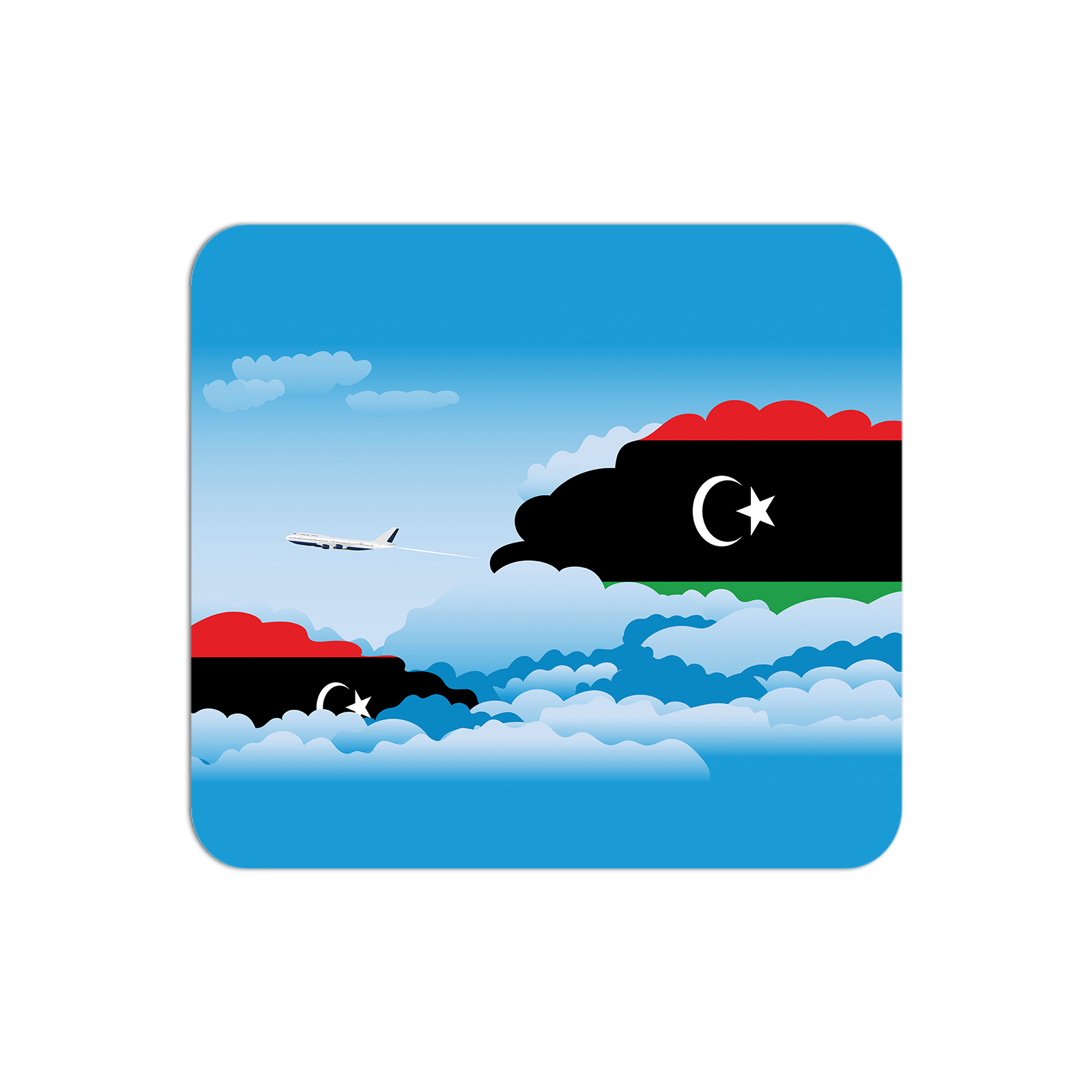 Libya Airplane Airport Flight Day Clouds Mousepad 