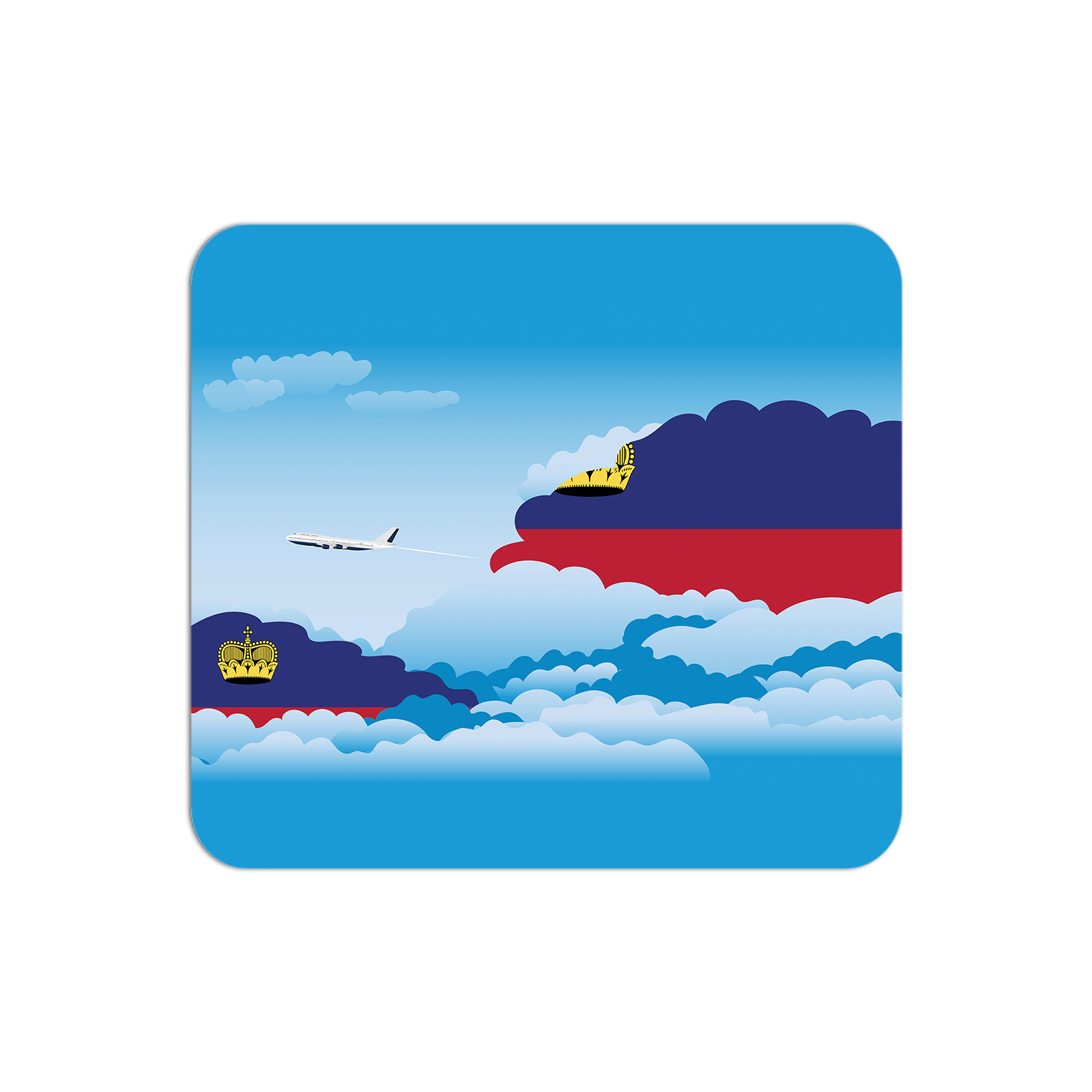 Liechtenstein Airplane Airport Flight Day Clouds Mousepad 