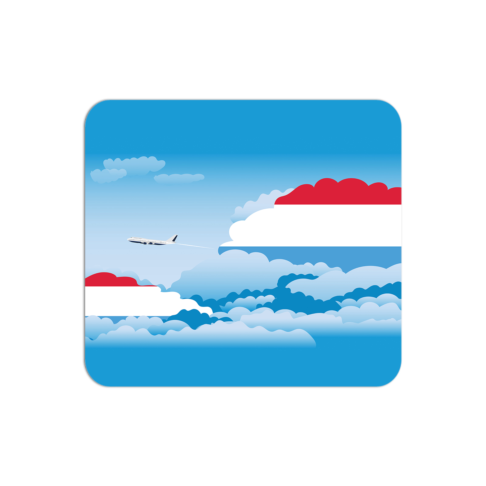 Luxembourg Airplane Airport Flight Day Clouds Mousepad 