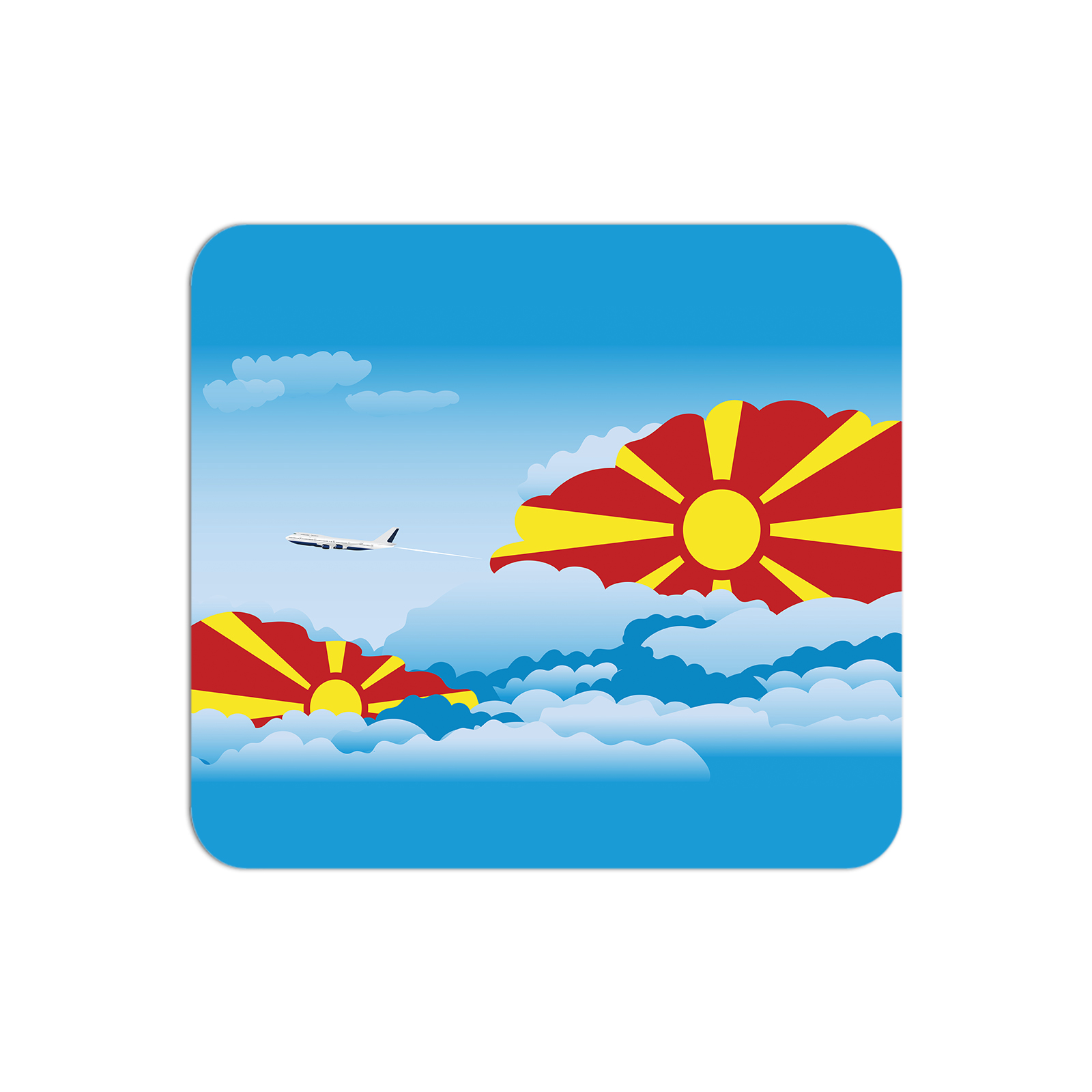 Macedonia Airplane Airport Flight Day Clouds Mousepad 