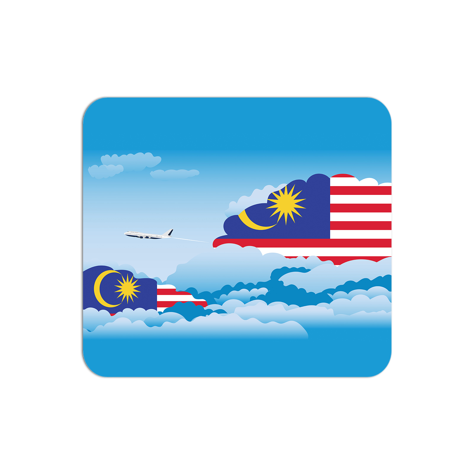 Malaysia Airplane Airport Flight Day Clouds Mousepad 