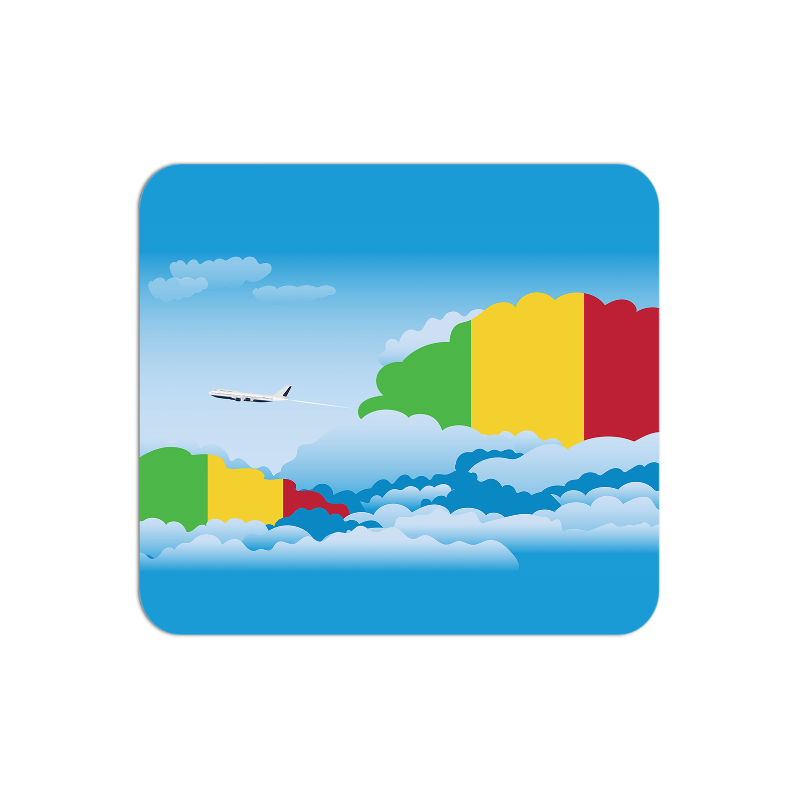 Mali Airplane Airport Flight Day Clouds Mousepad 