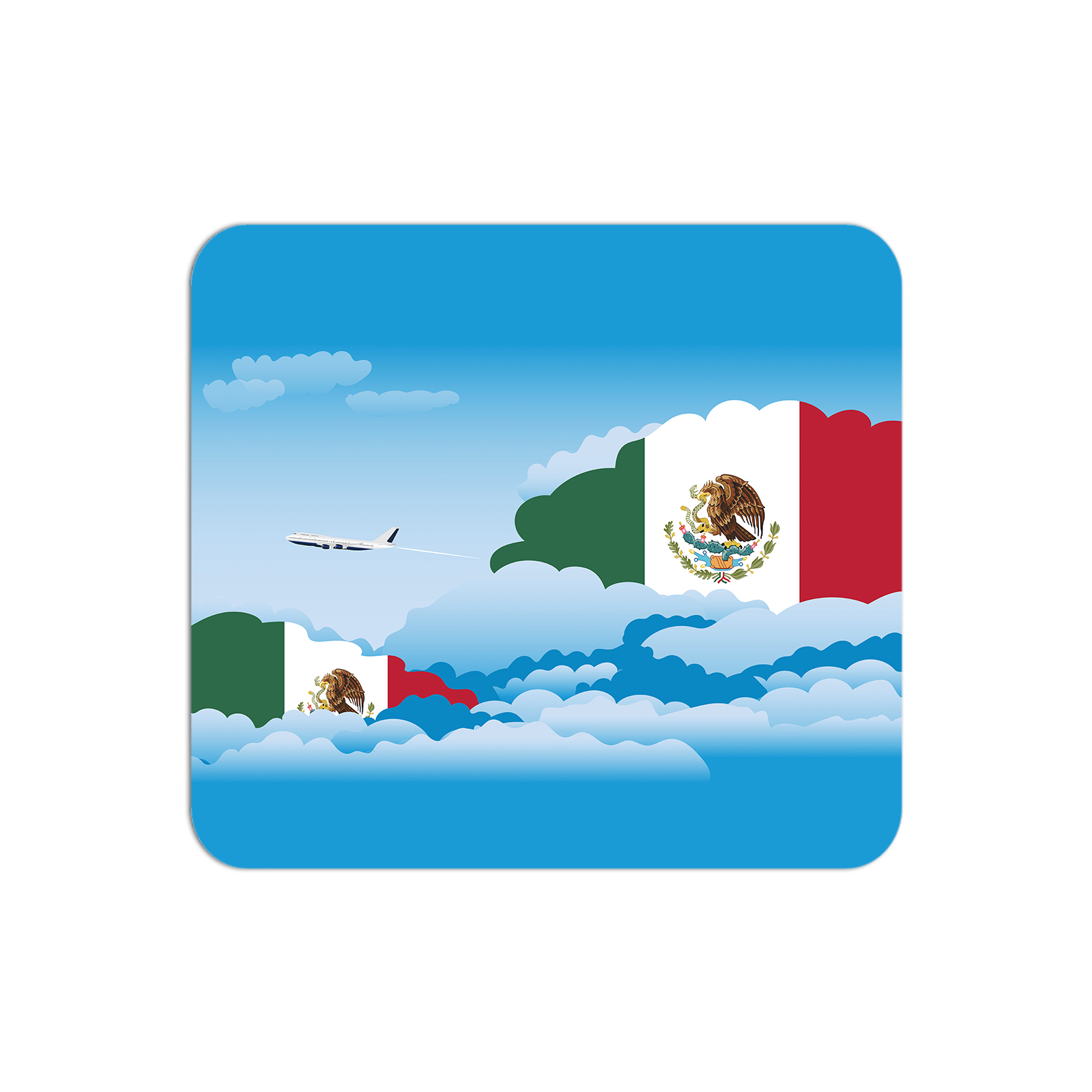 Mexico Airplane Airport Flight Day Clouds Mousepad 