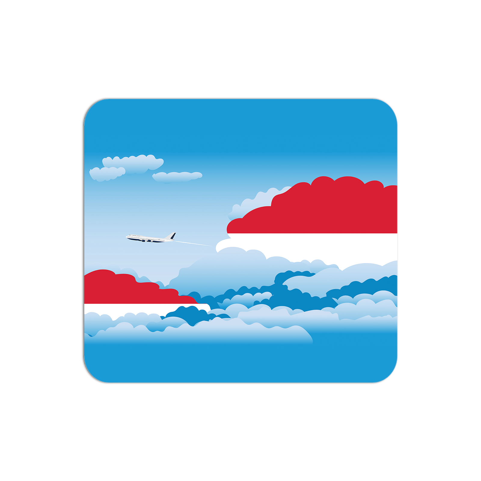 Monaco Airplane Airport Flight Day Clouds Mousepad 