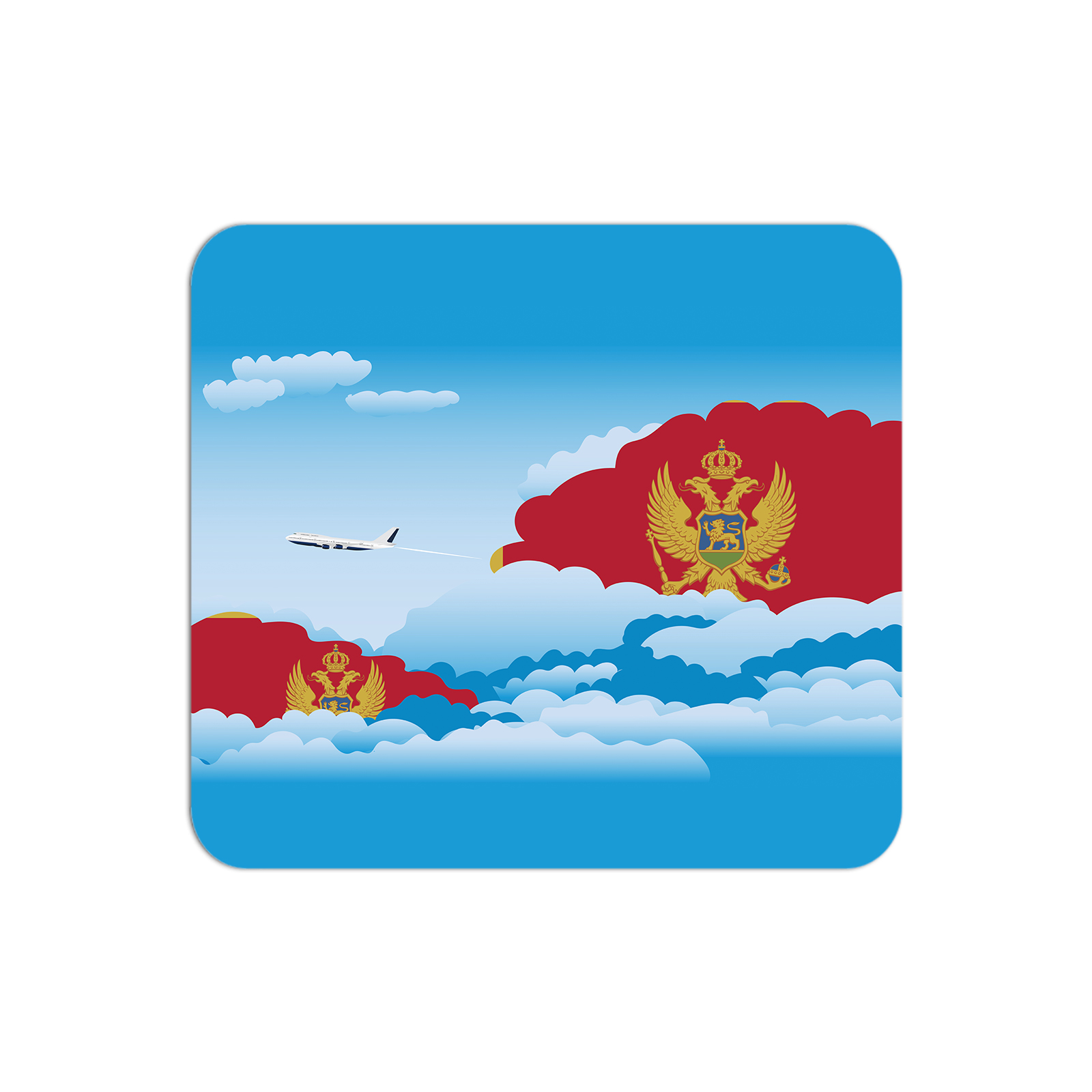 Montenegro Airplane Airport Flight Day Clouds Mousepad 