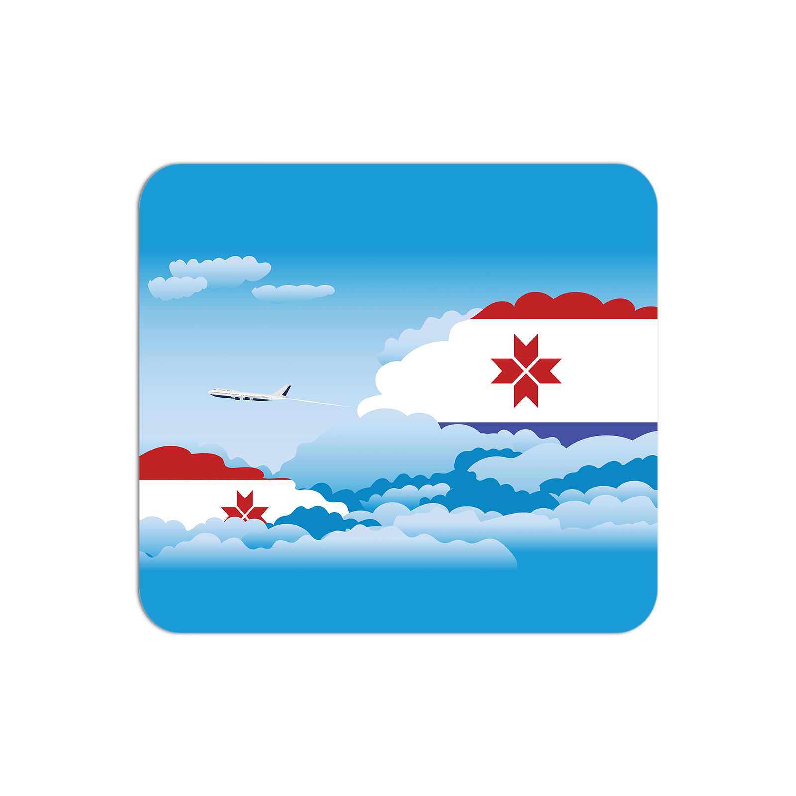 Mordovia Airplane Airport Flight Day Clouds Mousepad 