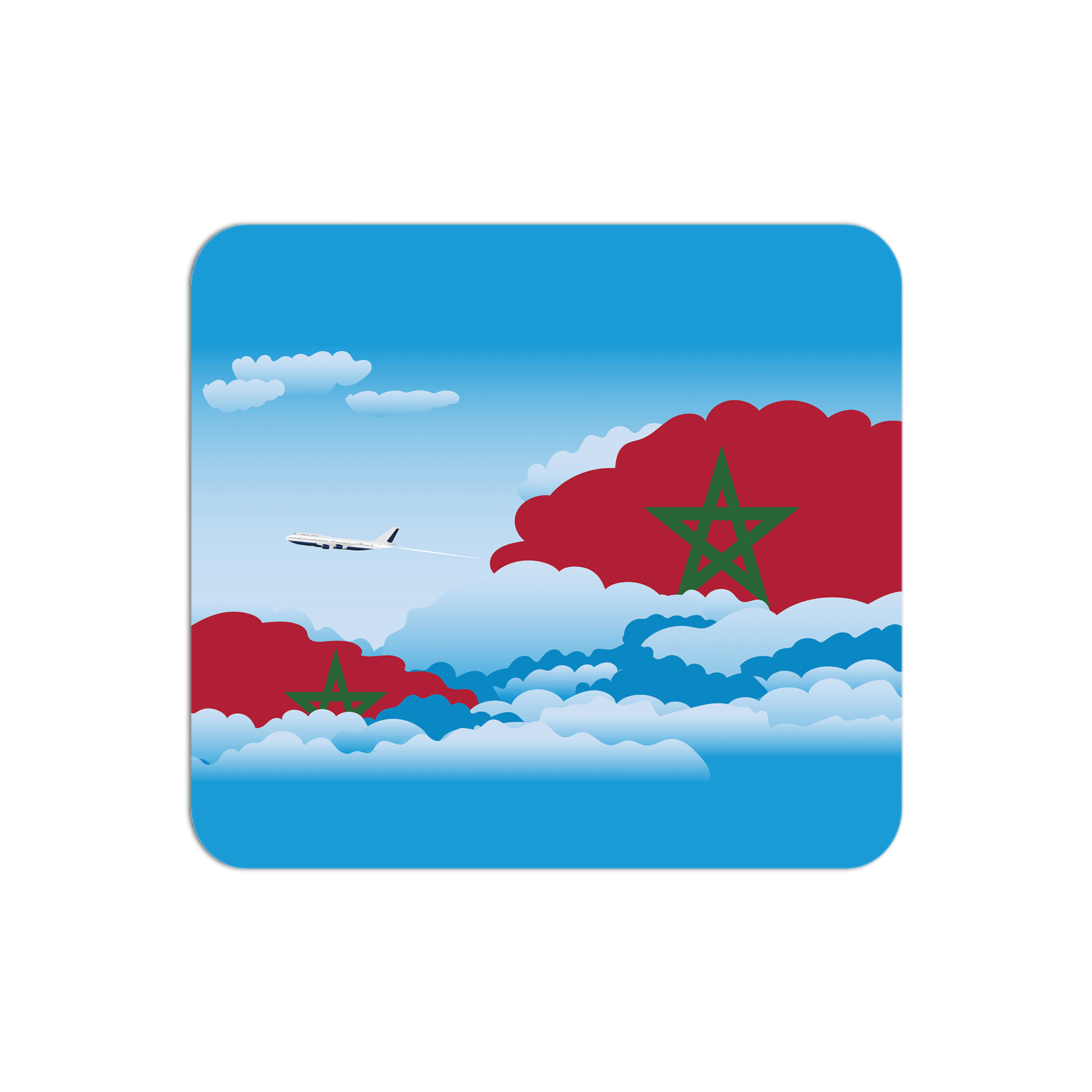 Morocco Airplane Airport Flight Day Clouds Mousepad 