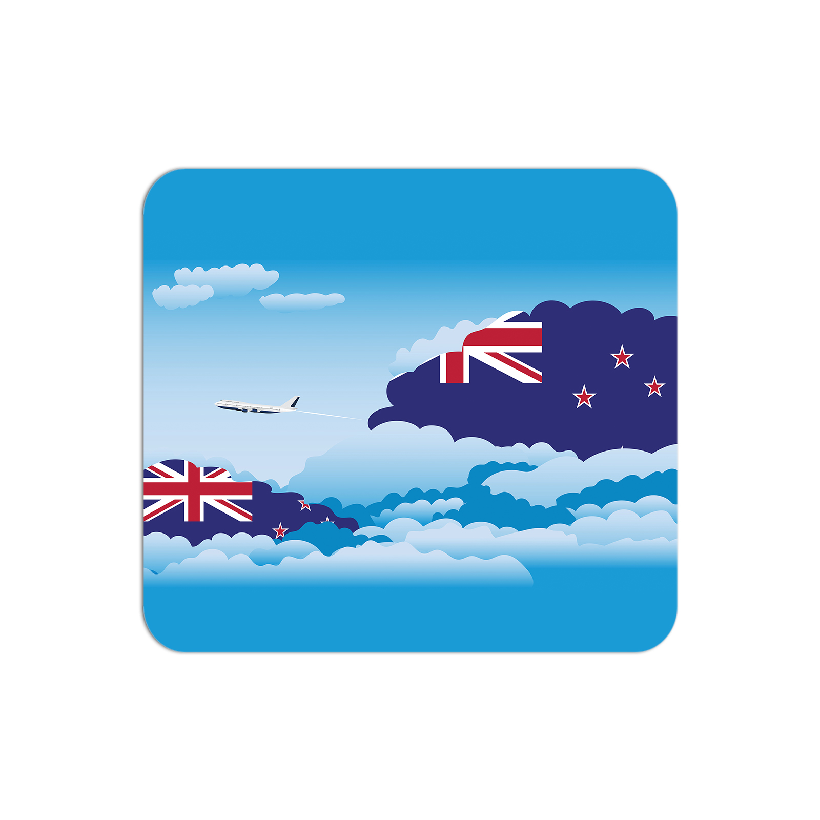 New Zealand Airplane Airport Flight Day Clouds Mousepad 