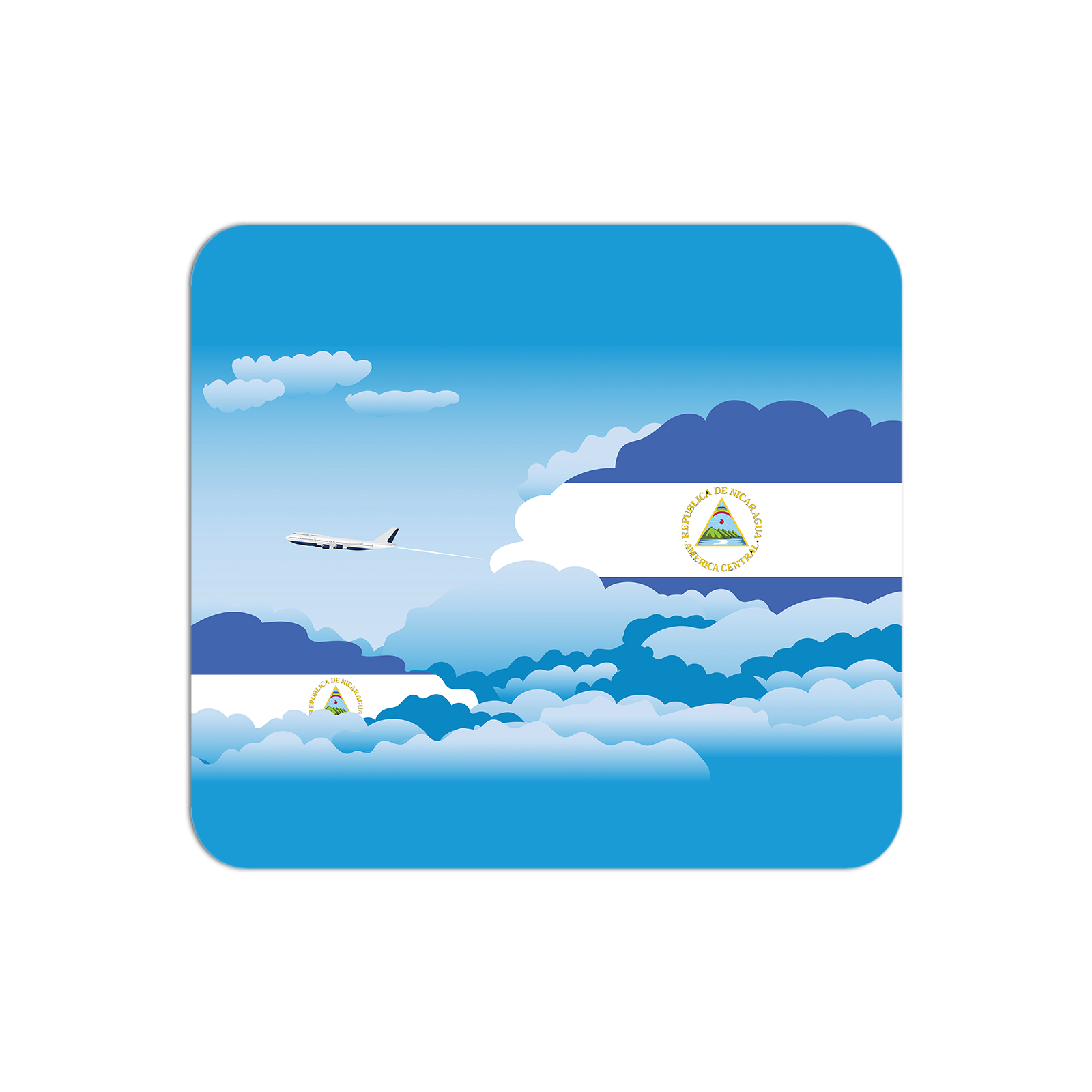Nicaragua Airplane Airport Flight Day Clouds Mousepad 