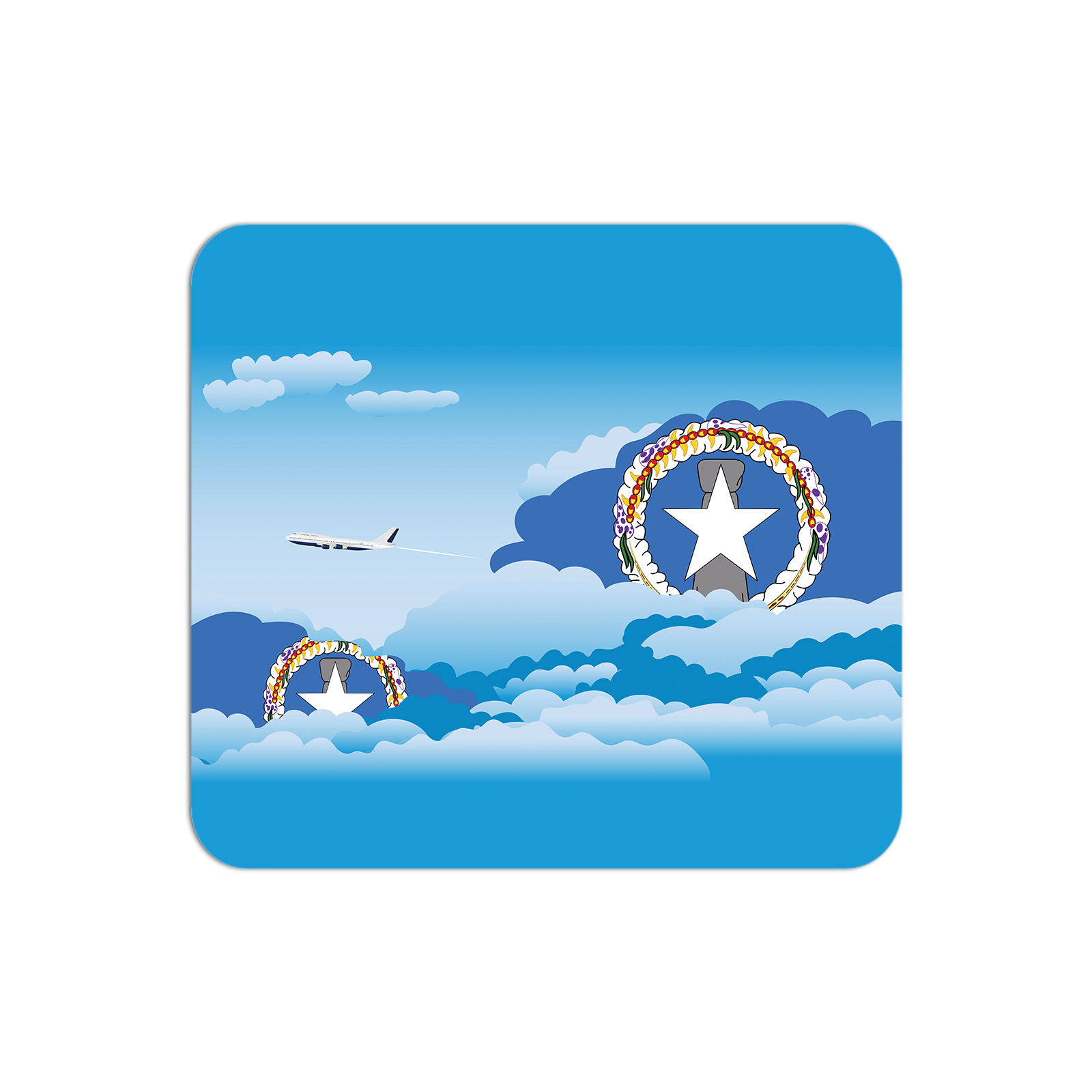 Northern Mariana Islands Airplane Airport Flight Day Clouds Mousepad 