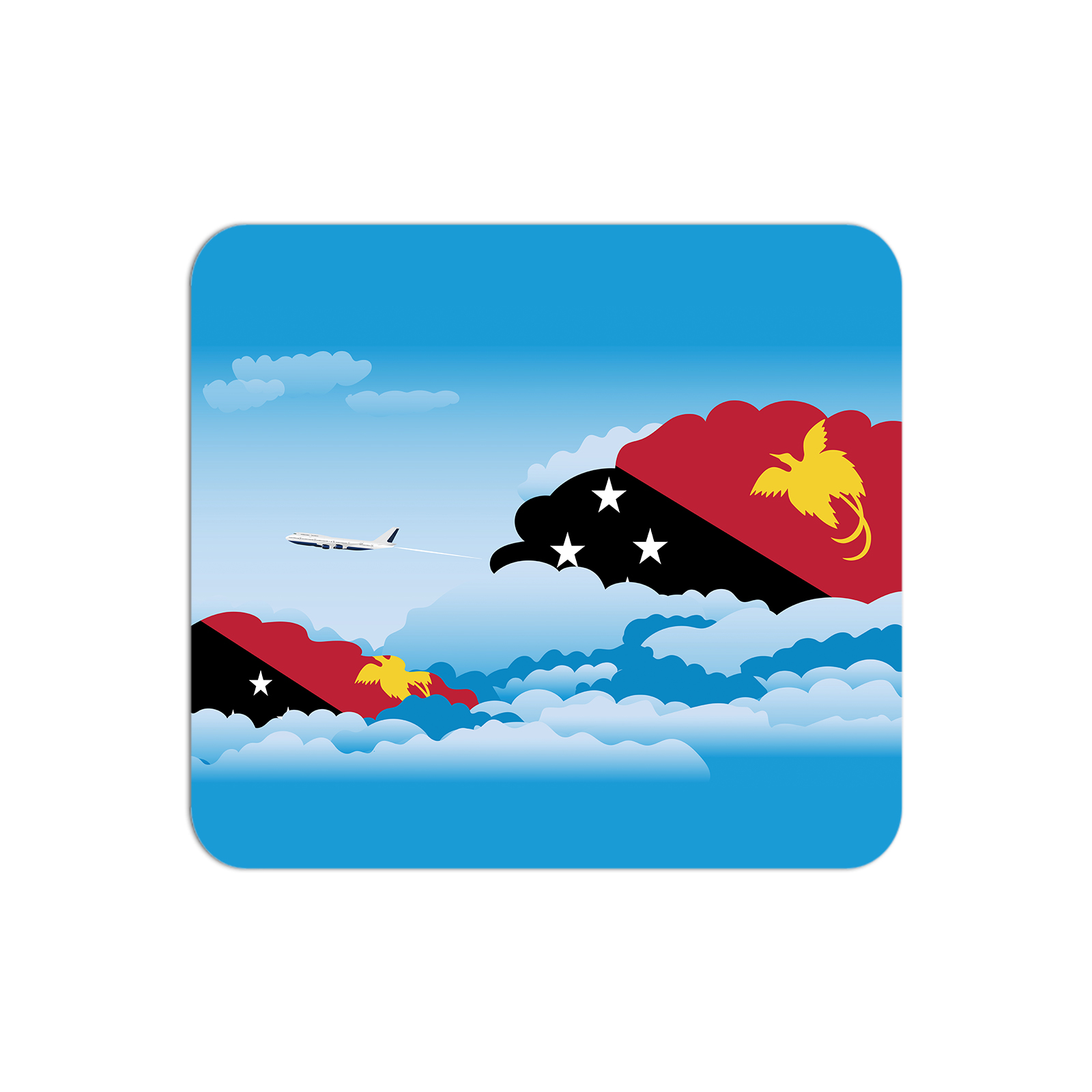 Papua New Guinea Airplane Airport Flight Day Clouds Mousepad 