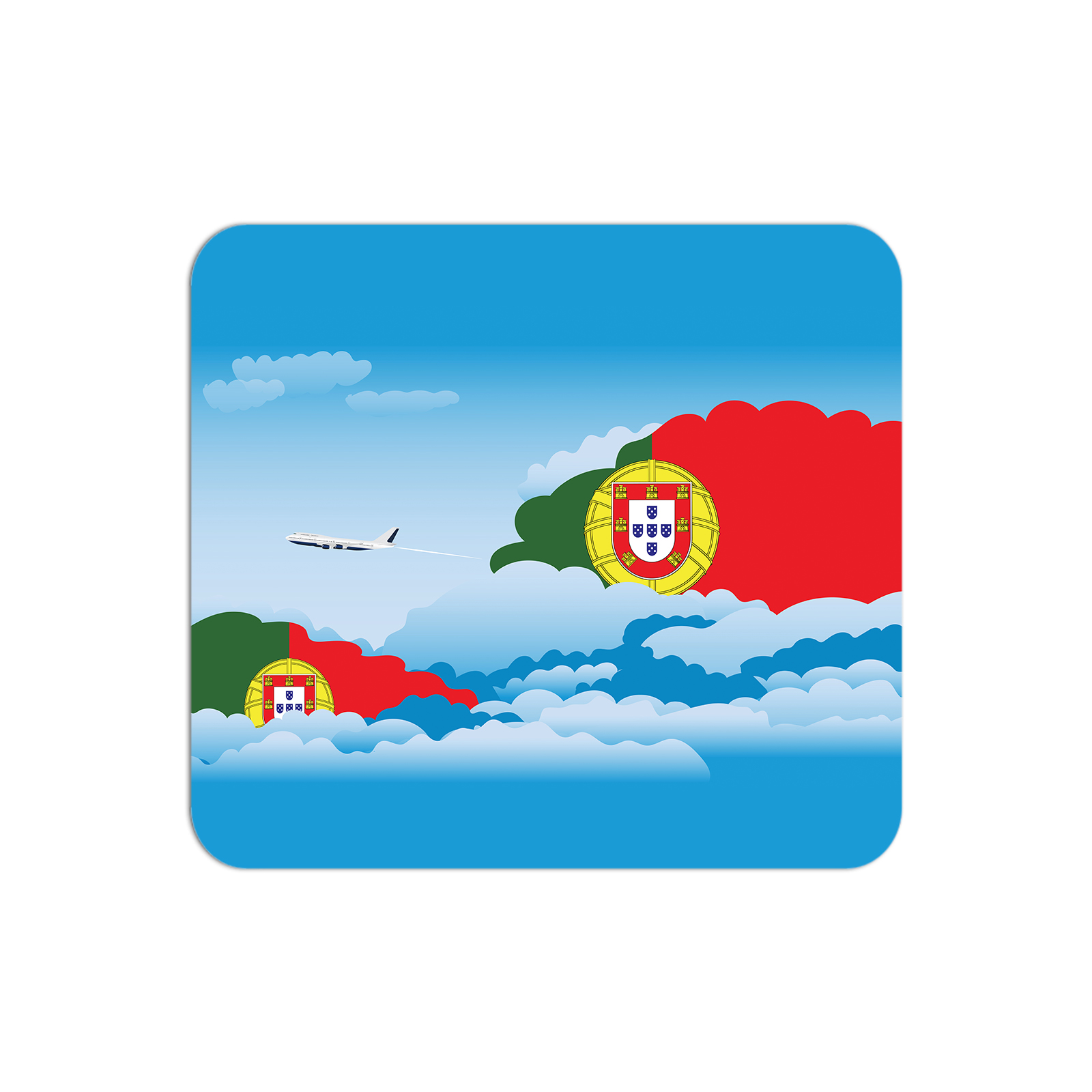 Portugal Airplane Airport Flight Day Clouds Mousepad 