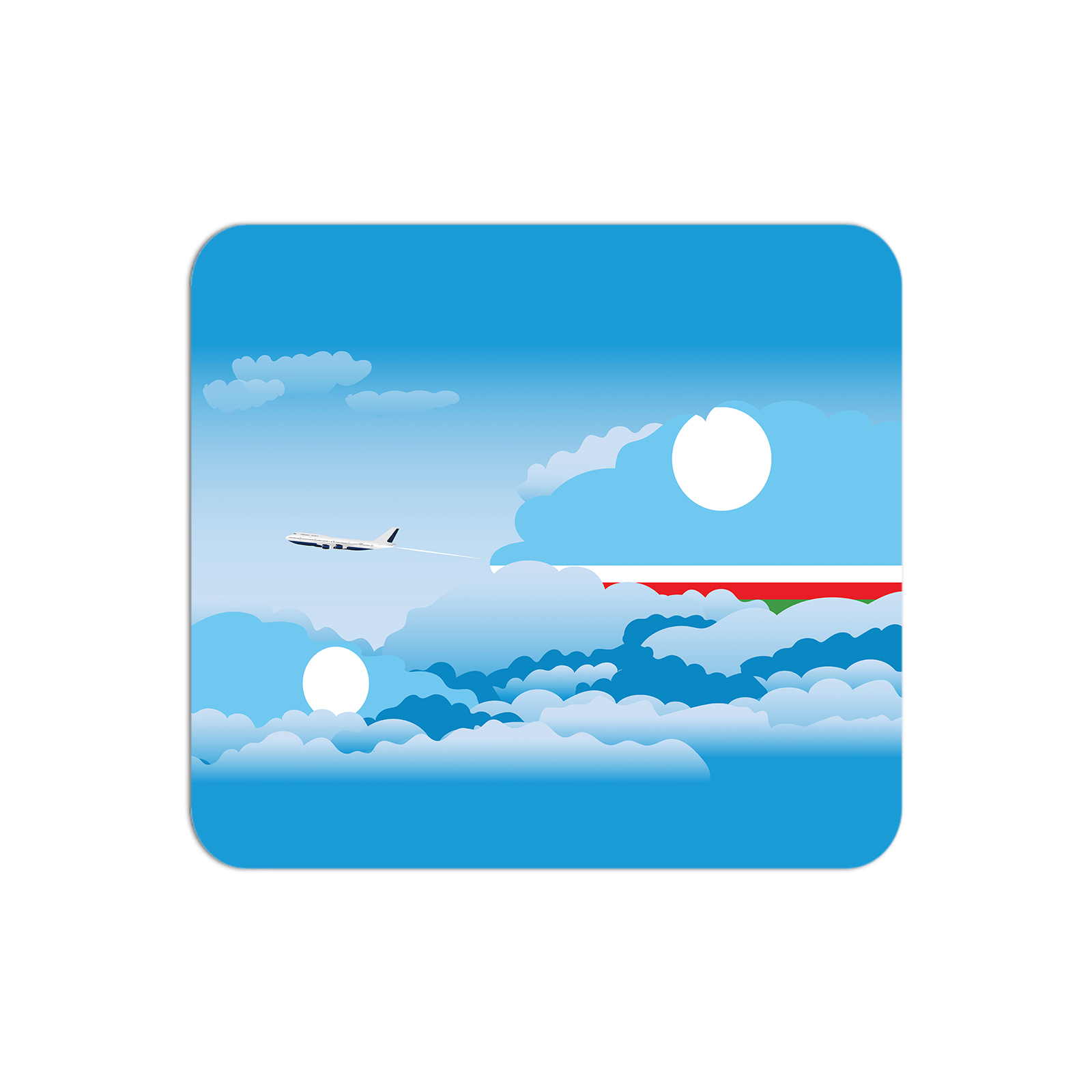 Sakha Republic Airplane Airport Flight Day Clouds Mousepad 