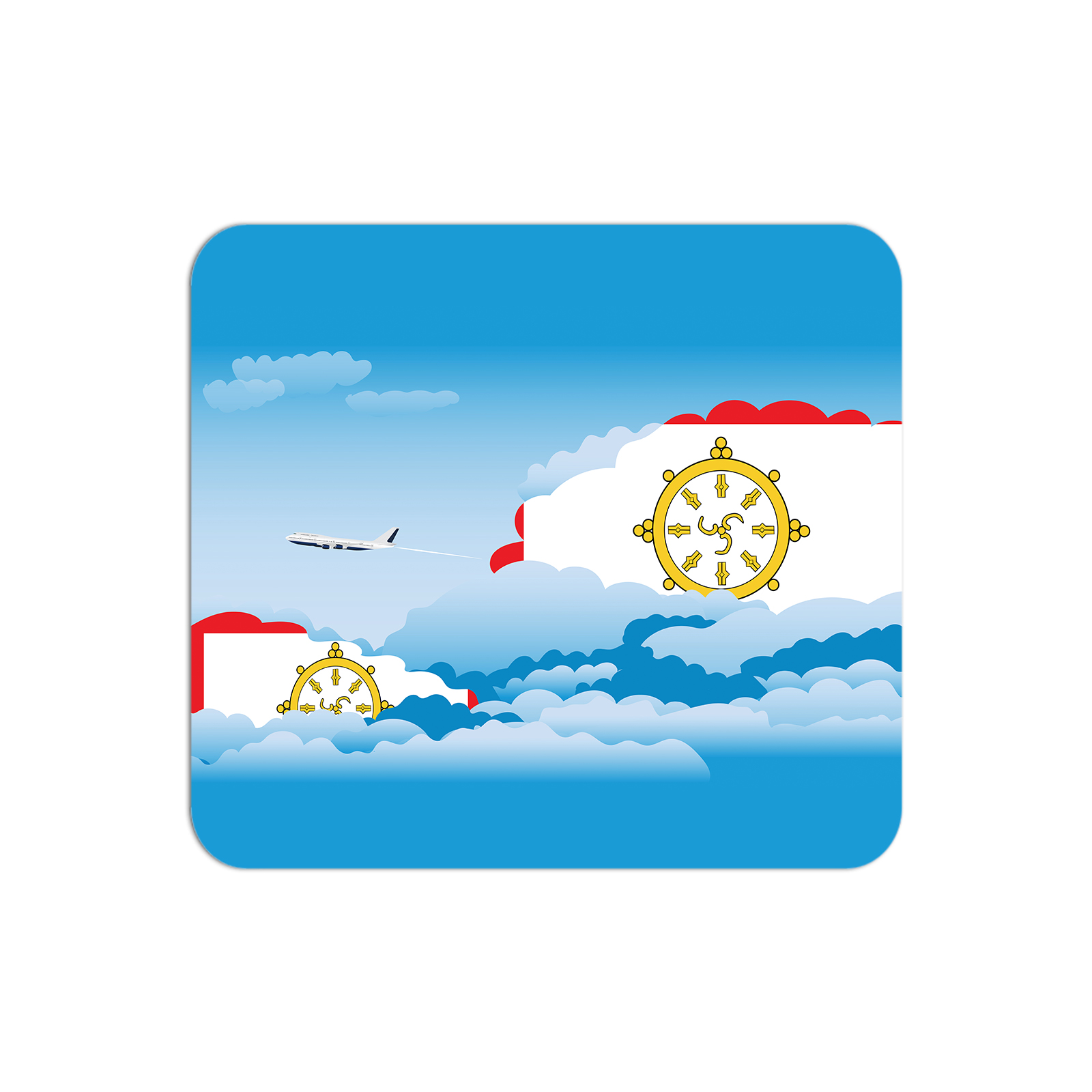 Sikkim Airplane Airport Flight Day Clouds Mousepad 