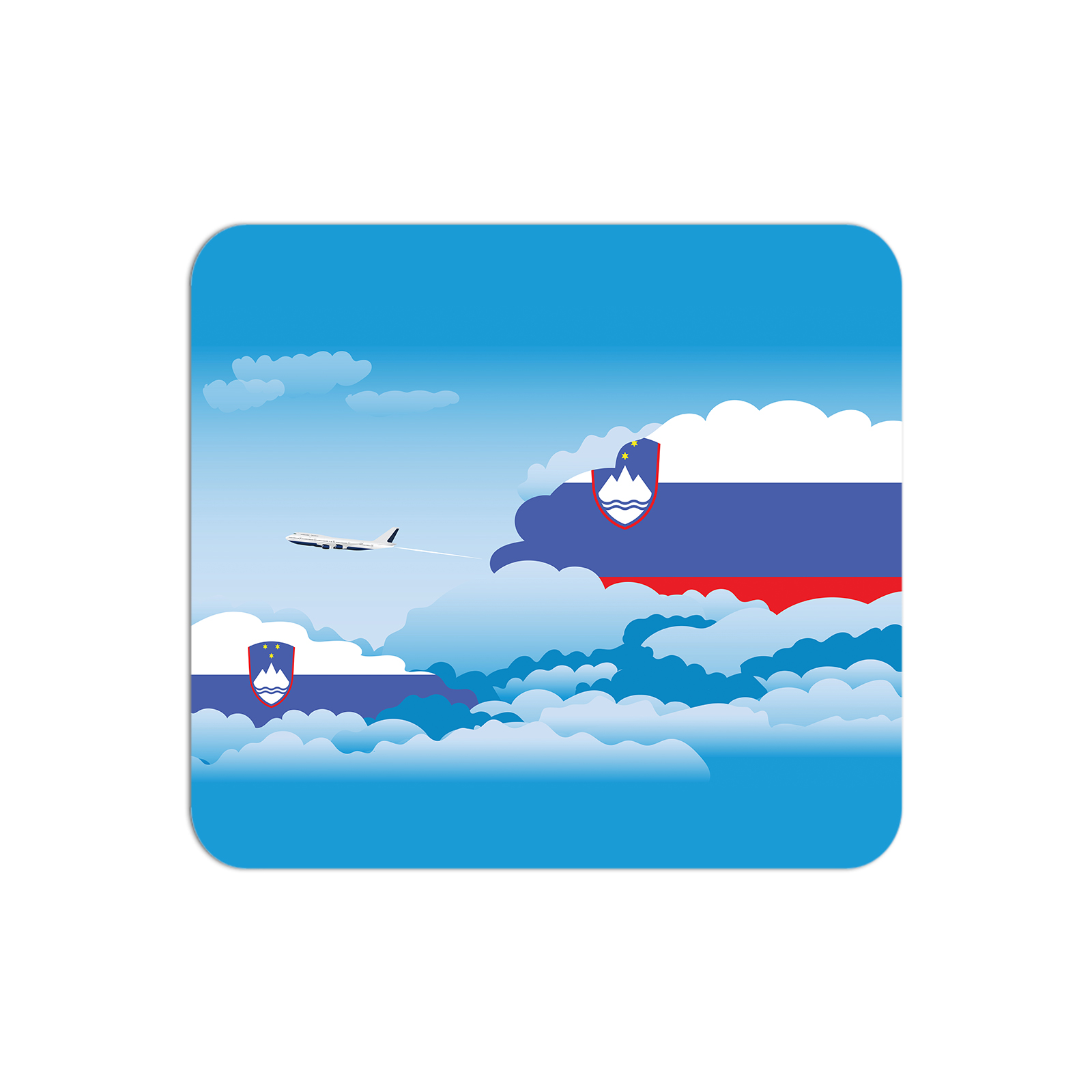 Slovenia Airplane Airport Flight Day Clouds Mousepad 