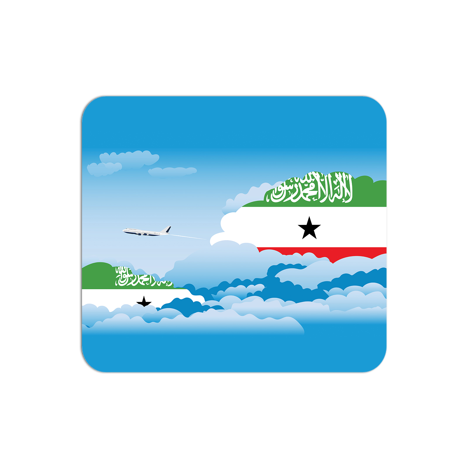 Somaliland Airplane Airport Flight Day Clouds Mousepad 