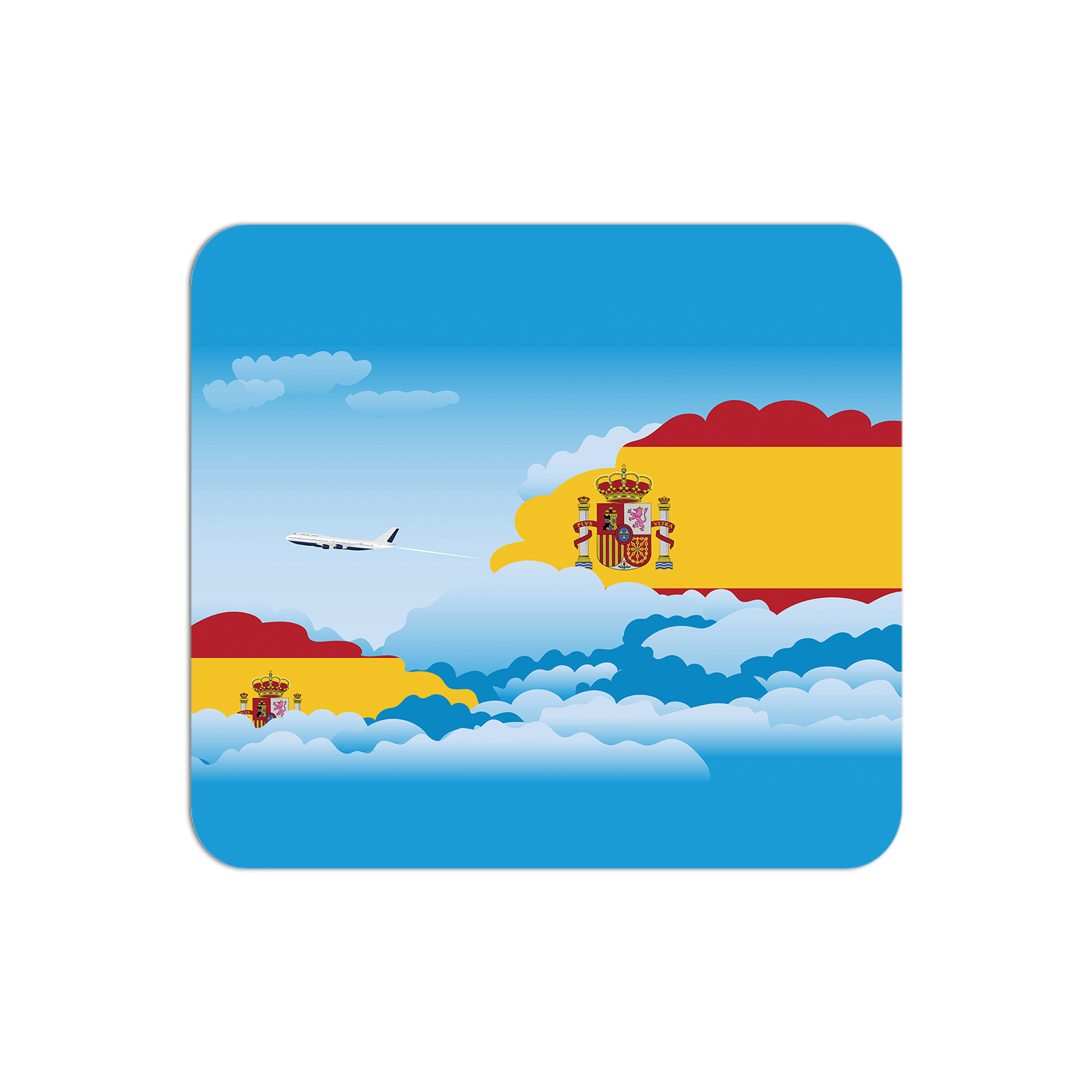 Spain Airplane Airport Flight Day Clouds Mousepad 