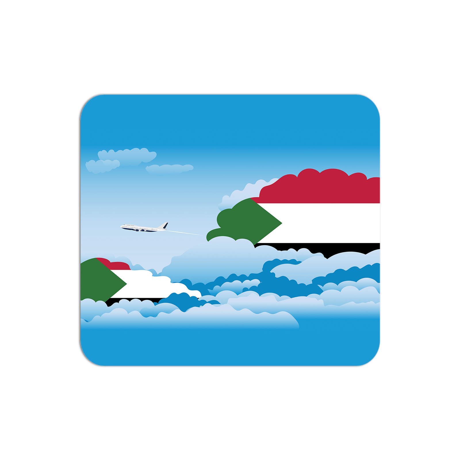 Sudan Airplane Airport Flight Day Clouds Mousepad 