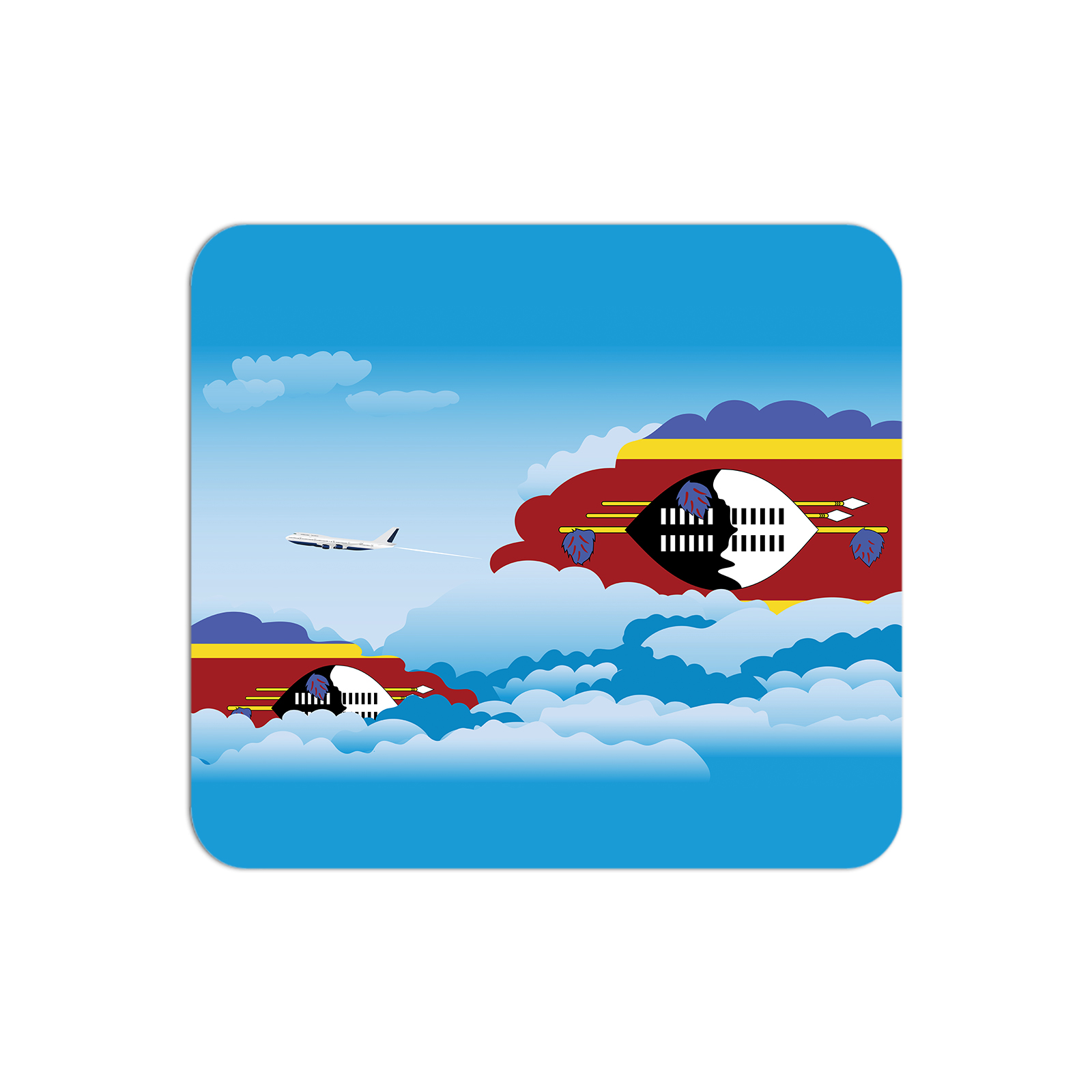 Swaziland Airplane Airport Flight Day Clouds Mousepad 