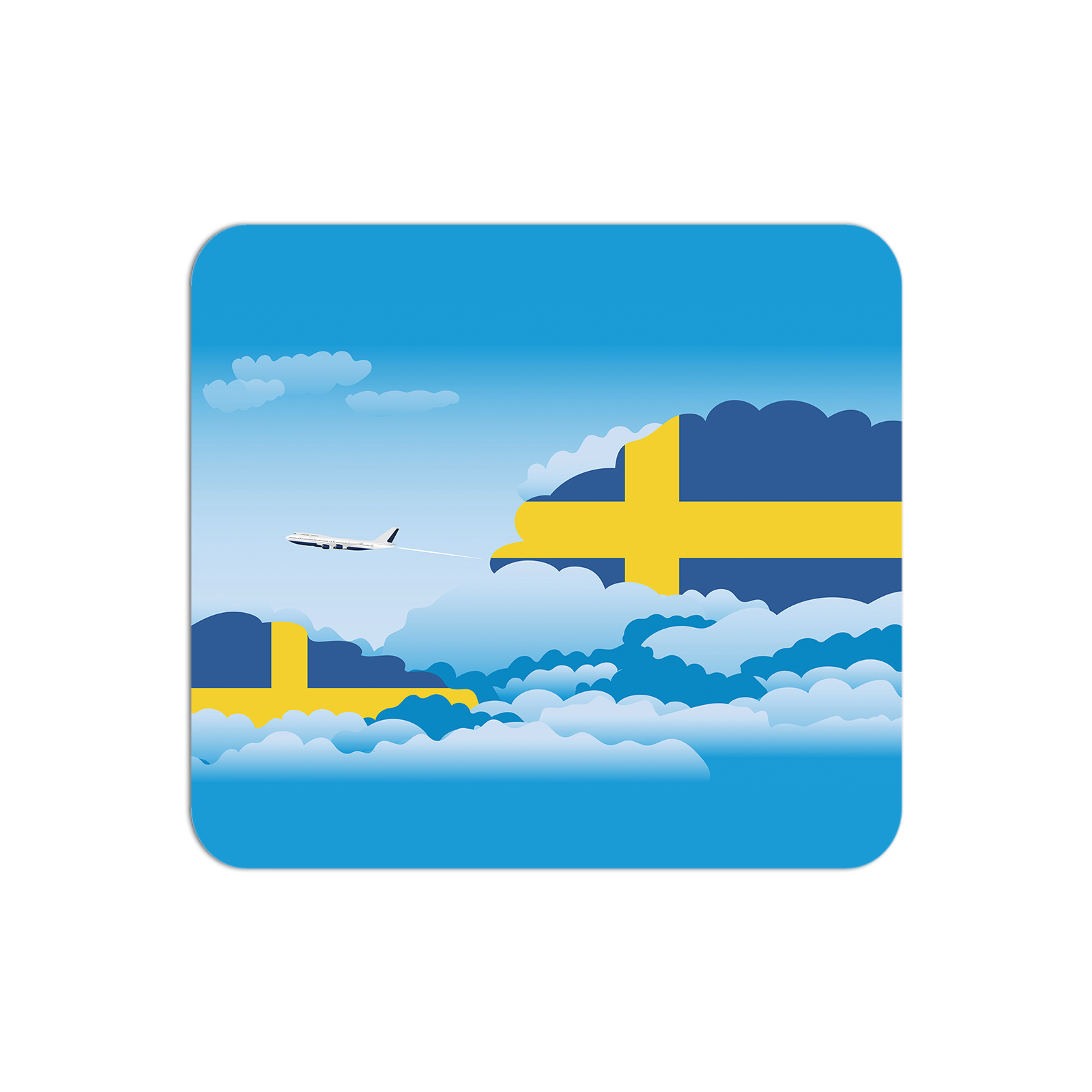 Sweden Airplane Airport Flight Day Clouds Mousepad 
