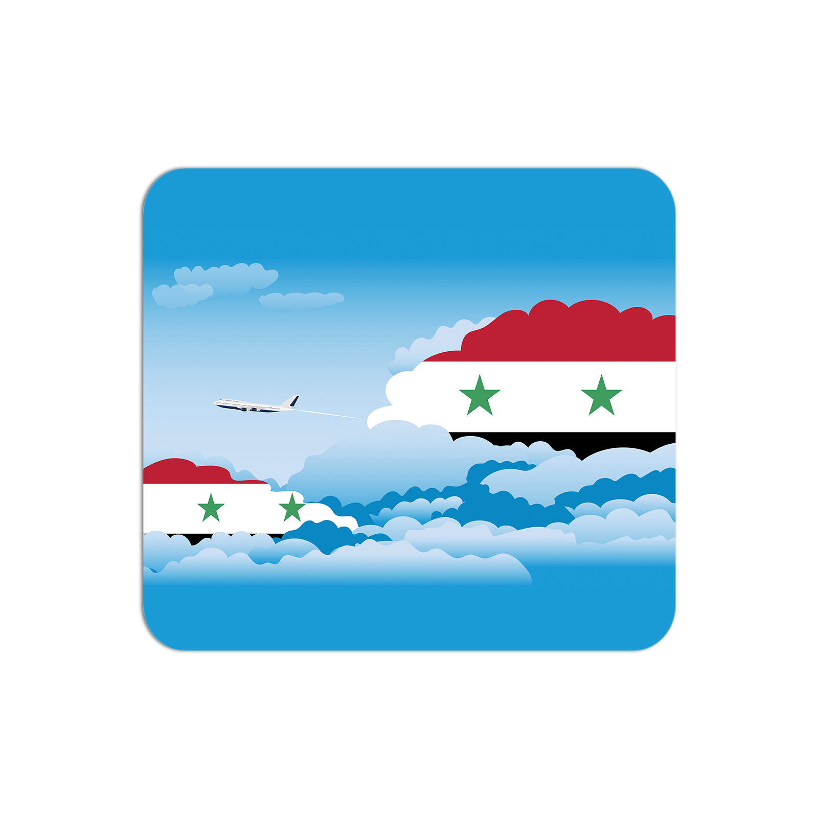 Syria Airplane Airport Flight Day Clouds Mousepad 