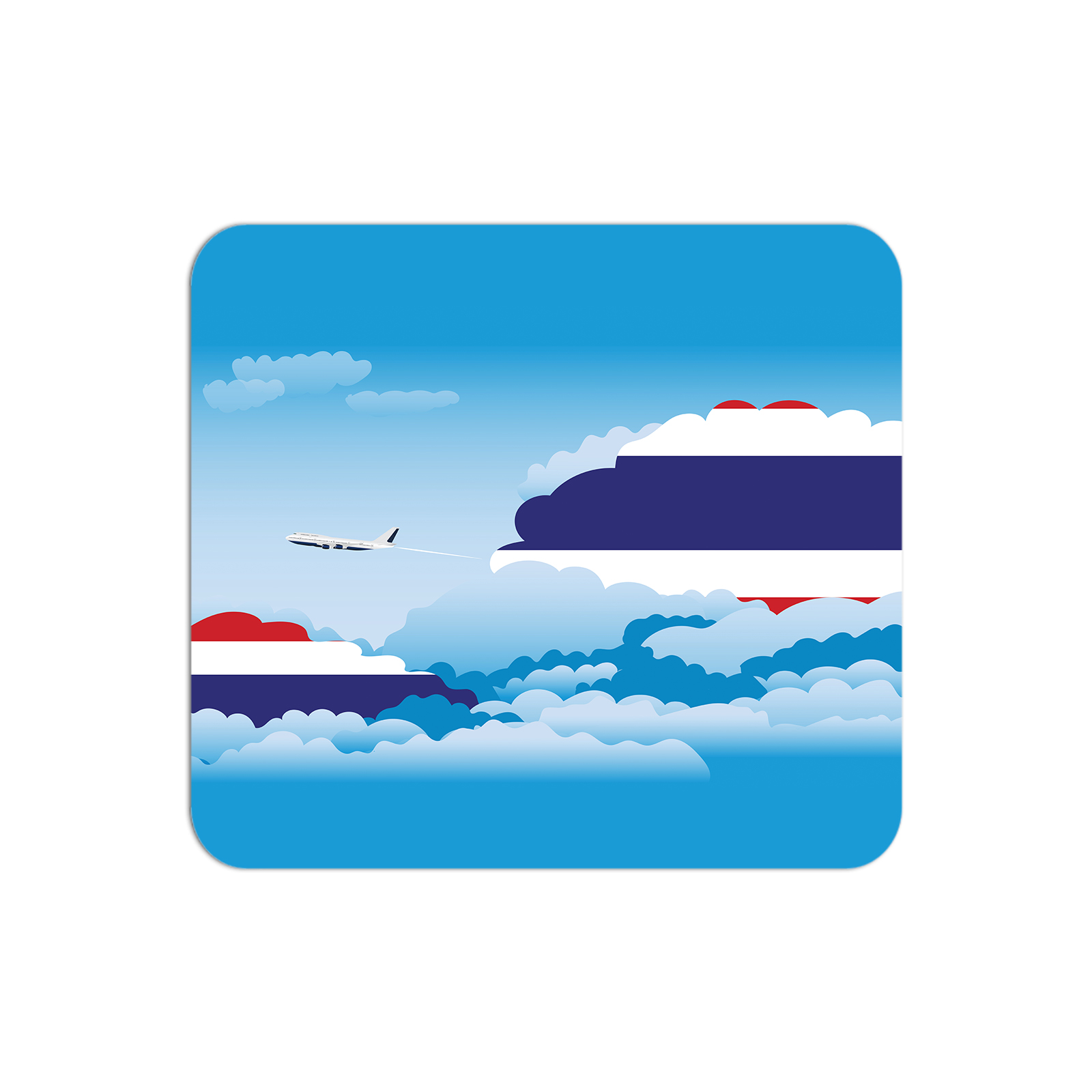 Thailand Airplane Airport Flight Day Clouds Mousepad 