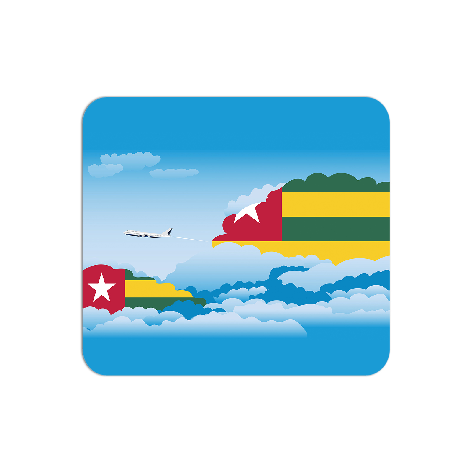 Togo Airplane Airport Flight Day Clouds Mousepad 