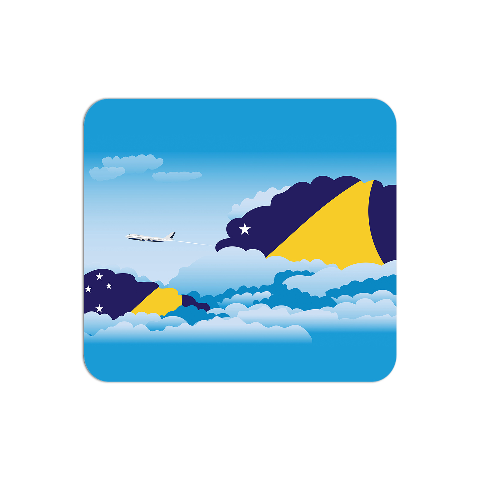Tokelau Airplane Airport Flight Day Clouds Mousepad 