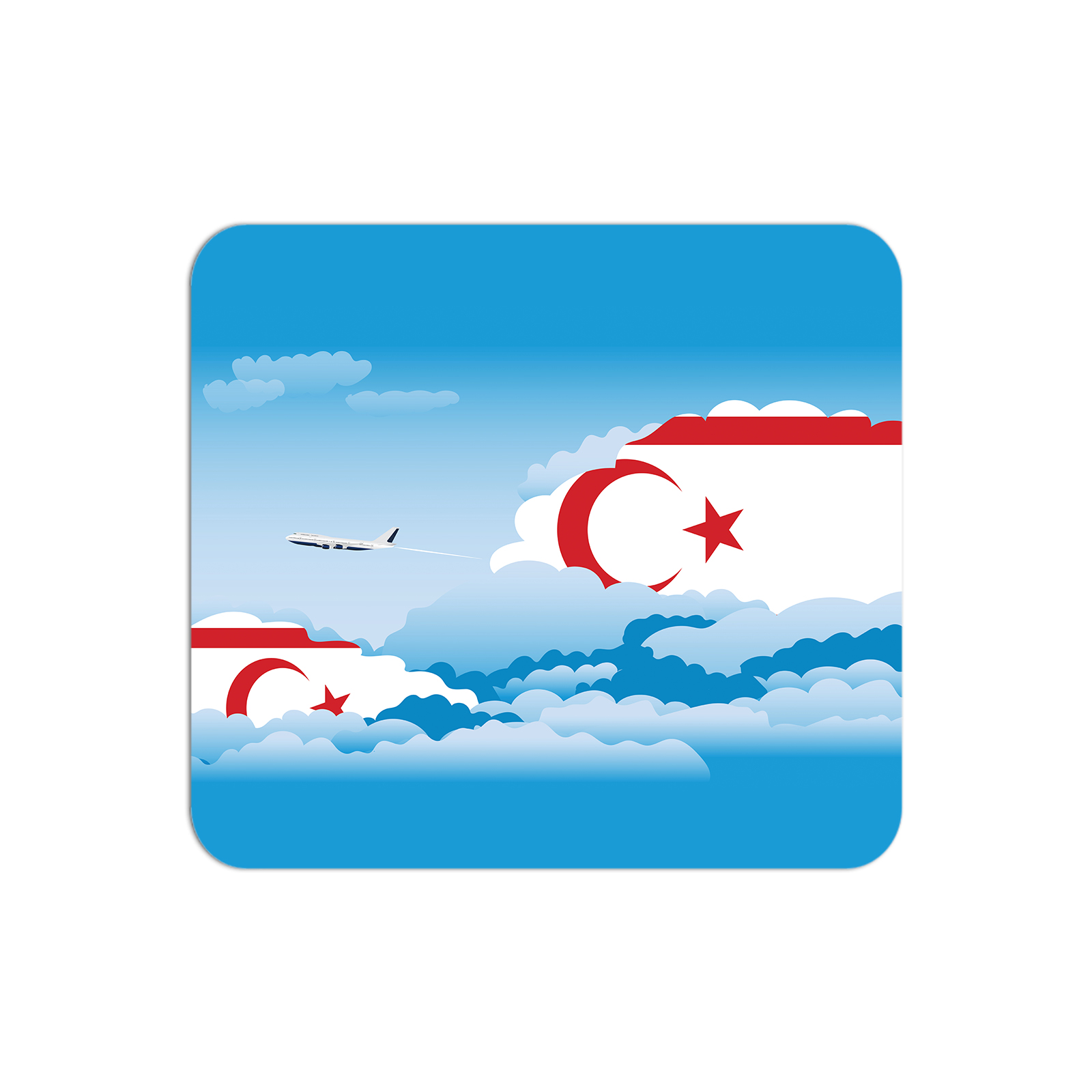 Turkish Republic of Northern Cyprus Airplane Airport Flight Day Clouds Mousepad 