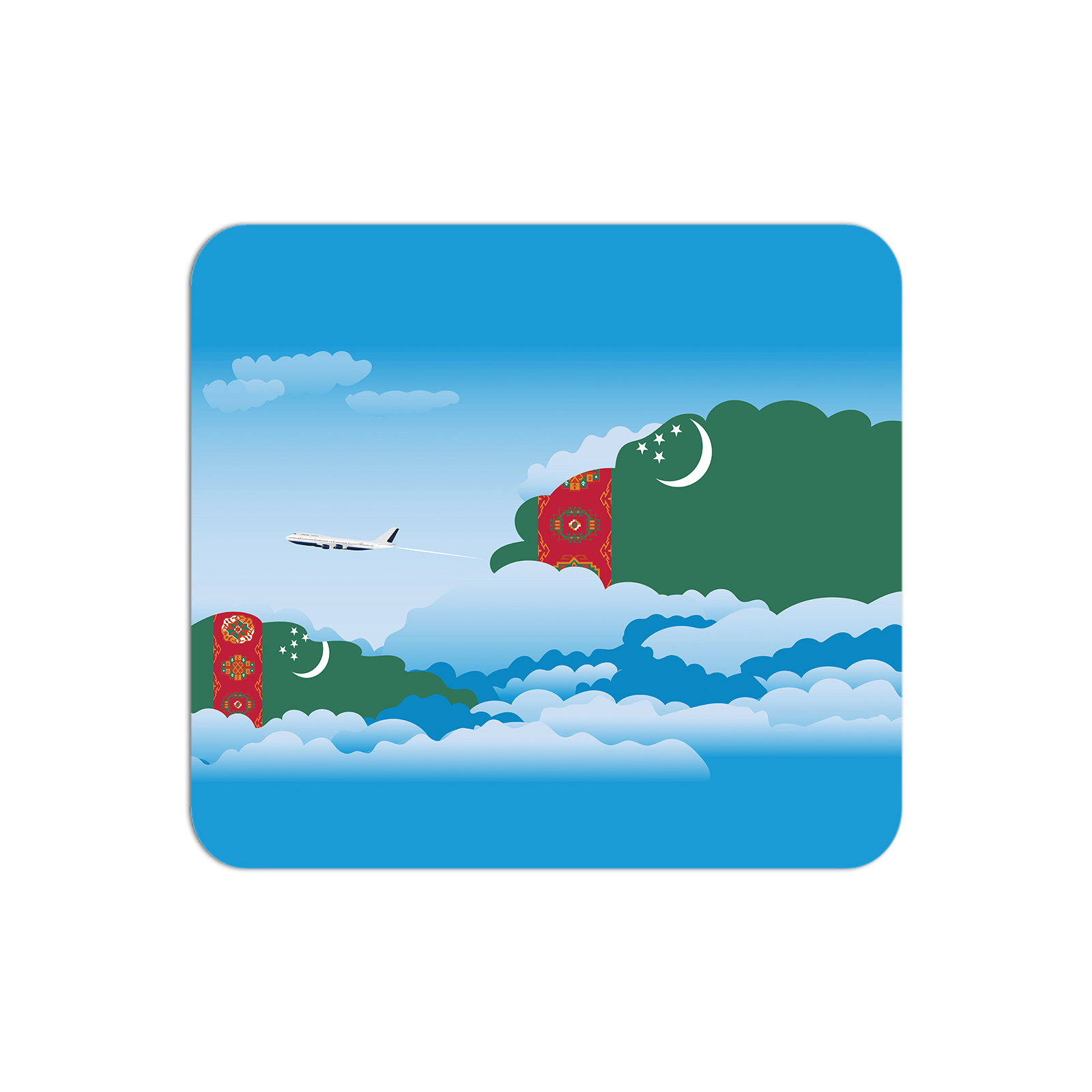 Turkmenistan Airplane Airport Flight Day Clouds Mousepad 