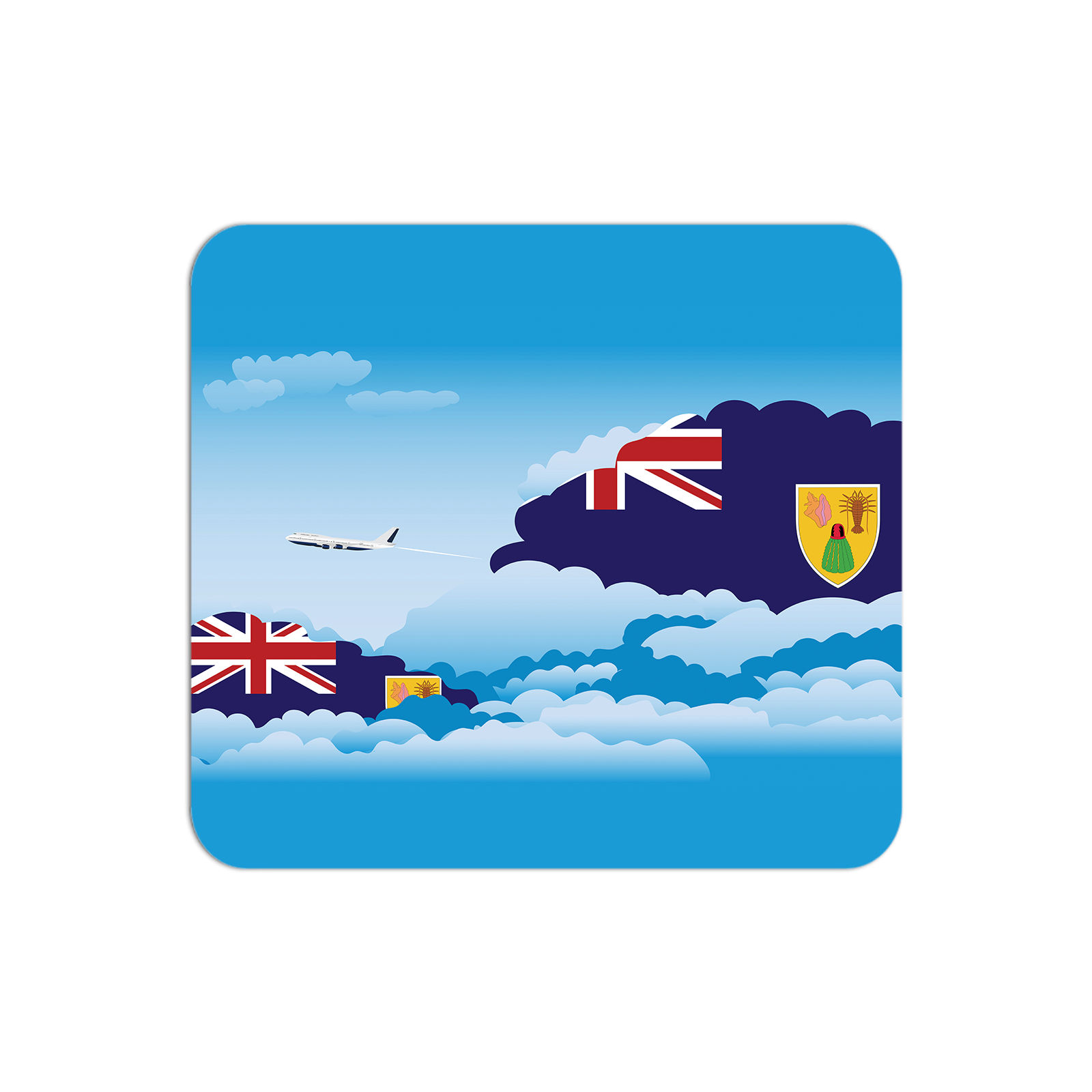 Turks and Caicos Islands Airplane Airport Flight Day Clouds Mousepad 