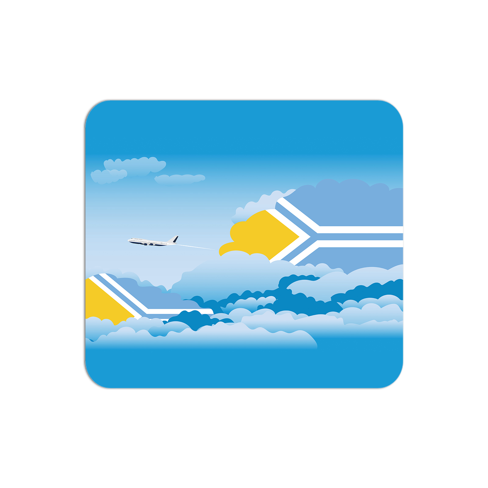 Tuva Airplane Airport Flight Day Clouds Mousepad 
