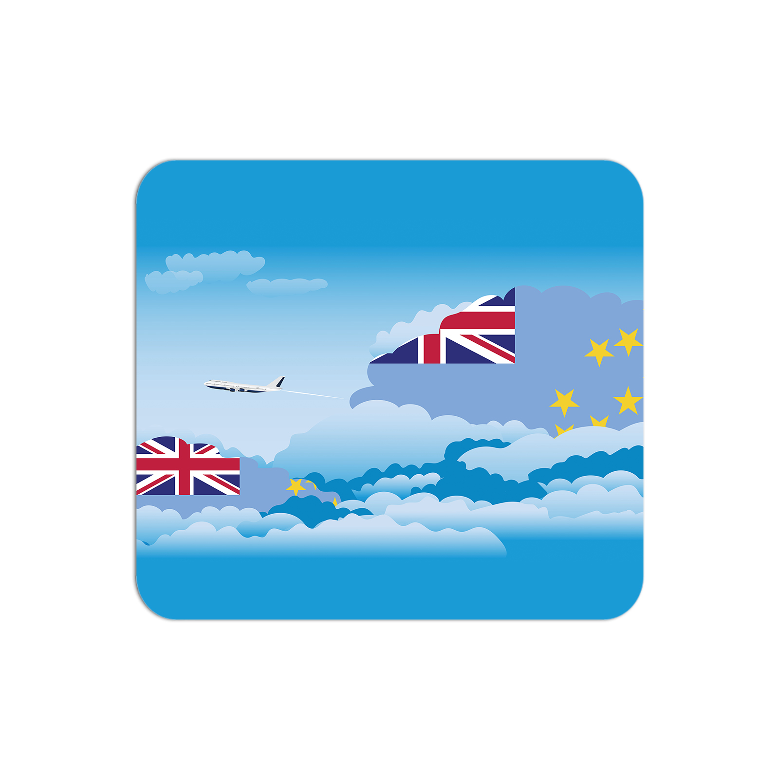 Tuvalu Airplane Airport Flight Day Clouds Mousepad 