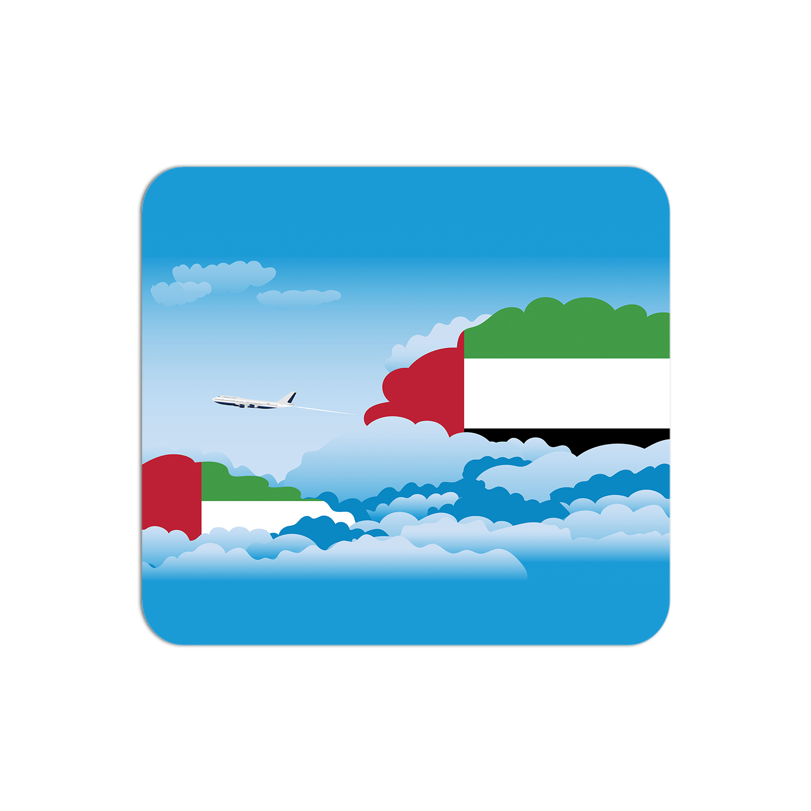 UAE Airplane Airport Flight Day Clouds Mousepad 