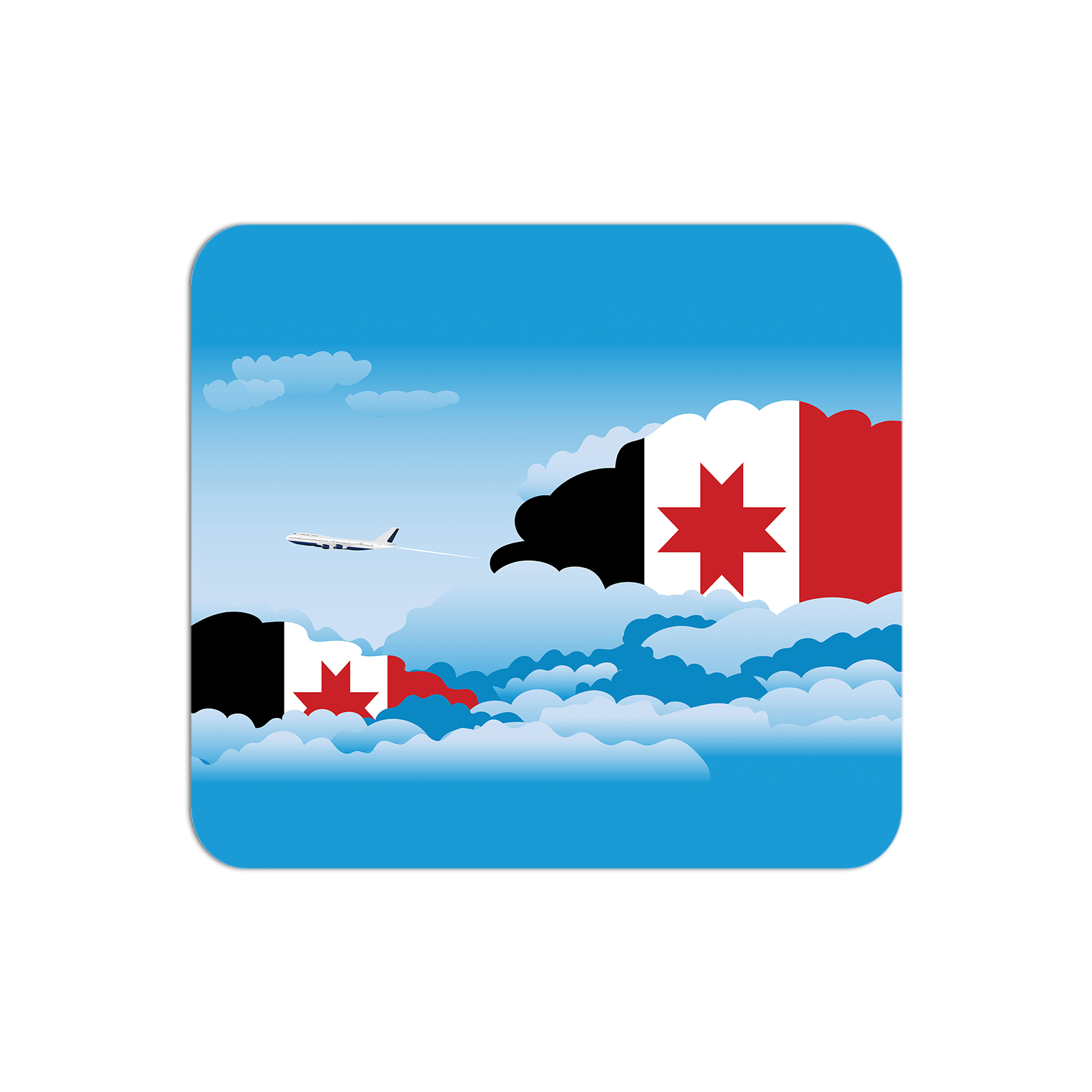 Udmurtia Airplane Airport Flight Day Clouds Mousepad 