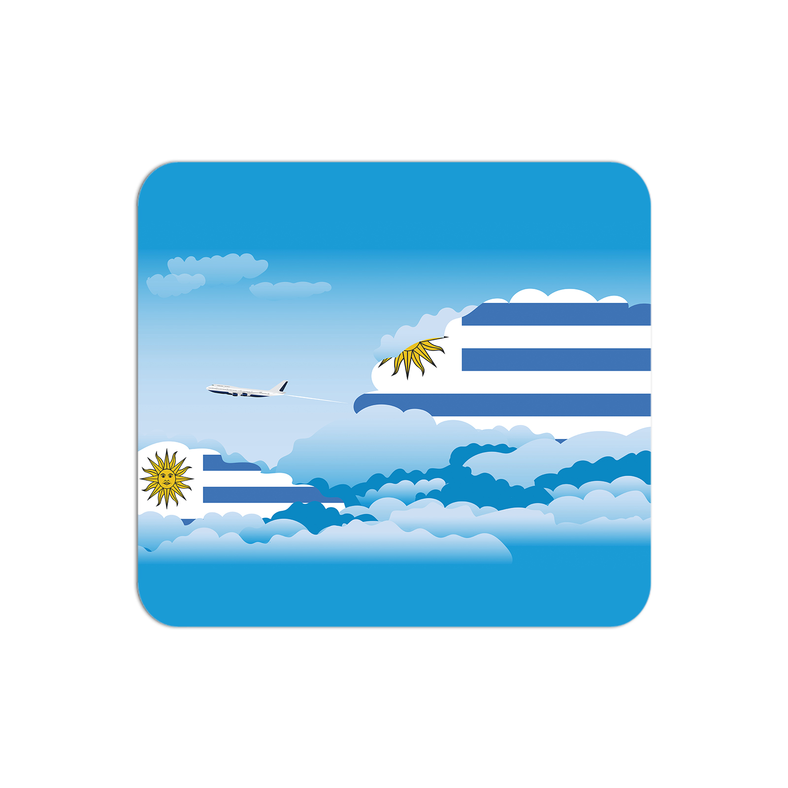 Uruguay Airplane Airport Flight Day Clouds Mousepad 